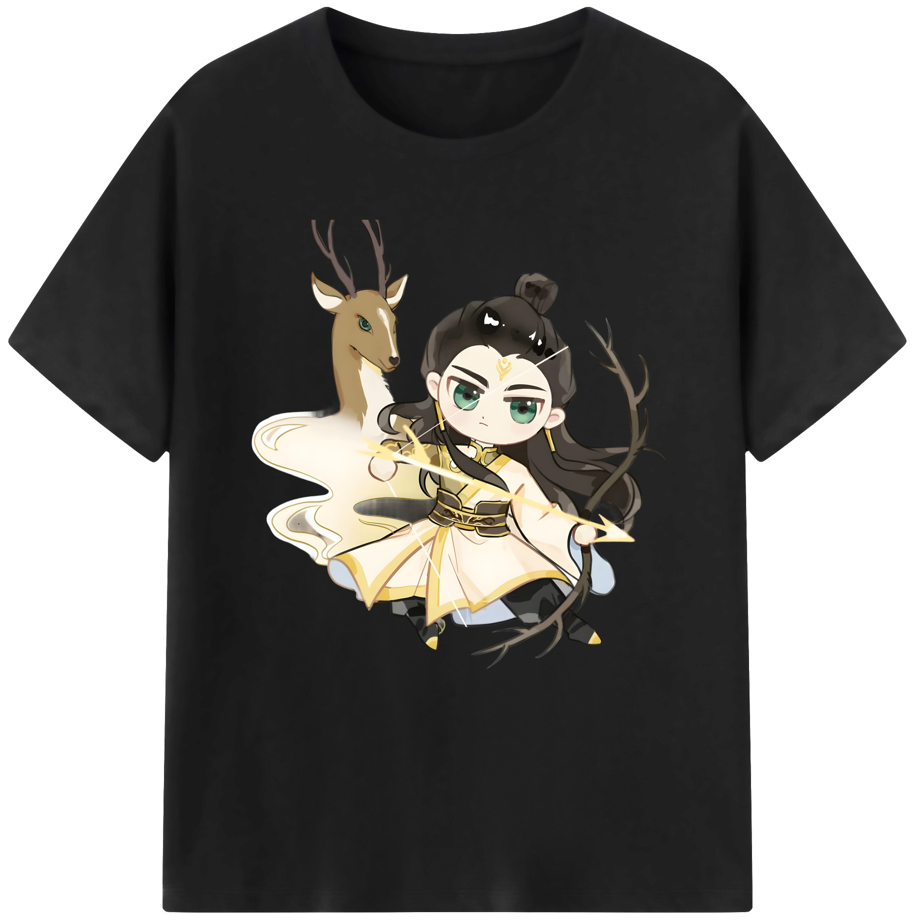 （画像用） Ne Zha 2 ナタ 魔童の大暴れ レディースカジュアルプリントTシャツ（綿100％）