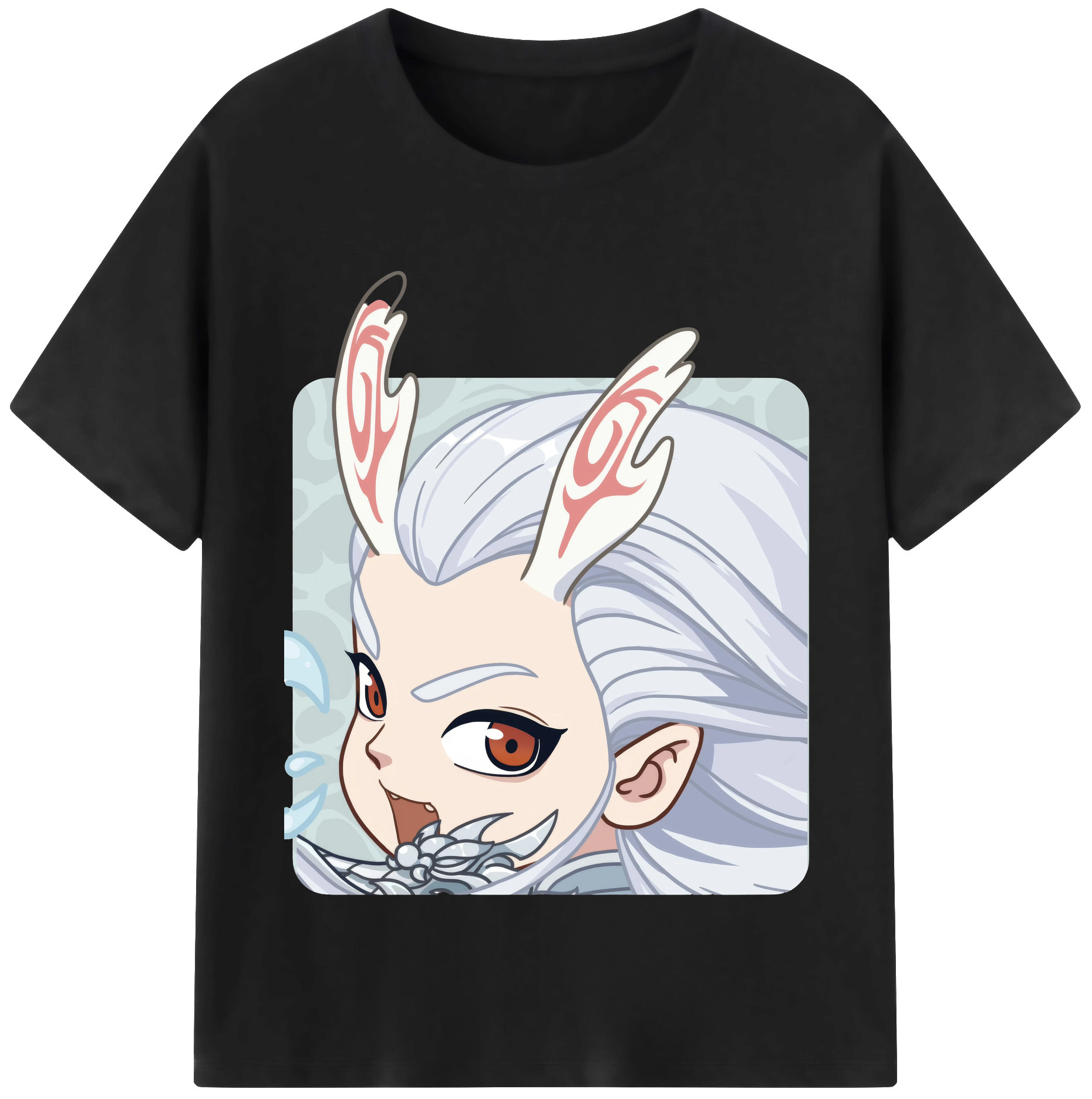 （画像用） Ne Zha 2 ナタ 魔童の大暴れ レディースカジュアルプリントTシャツ（綿100％）