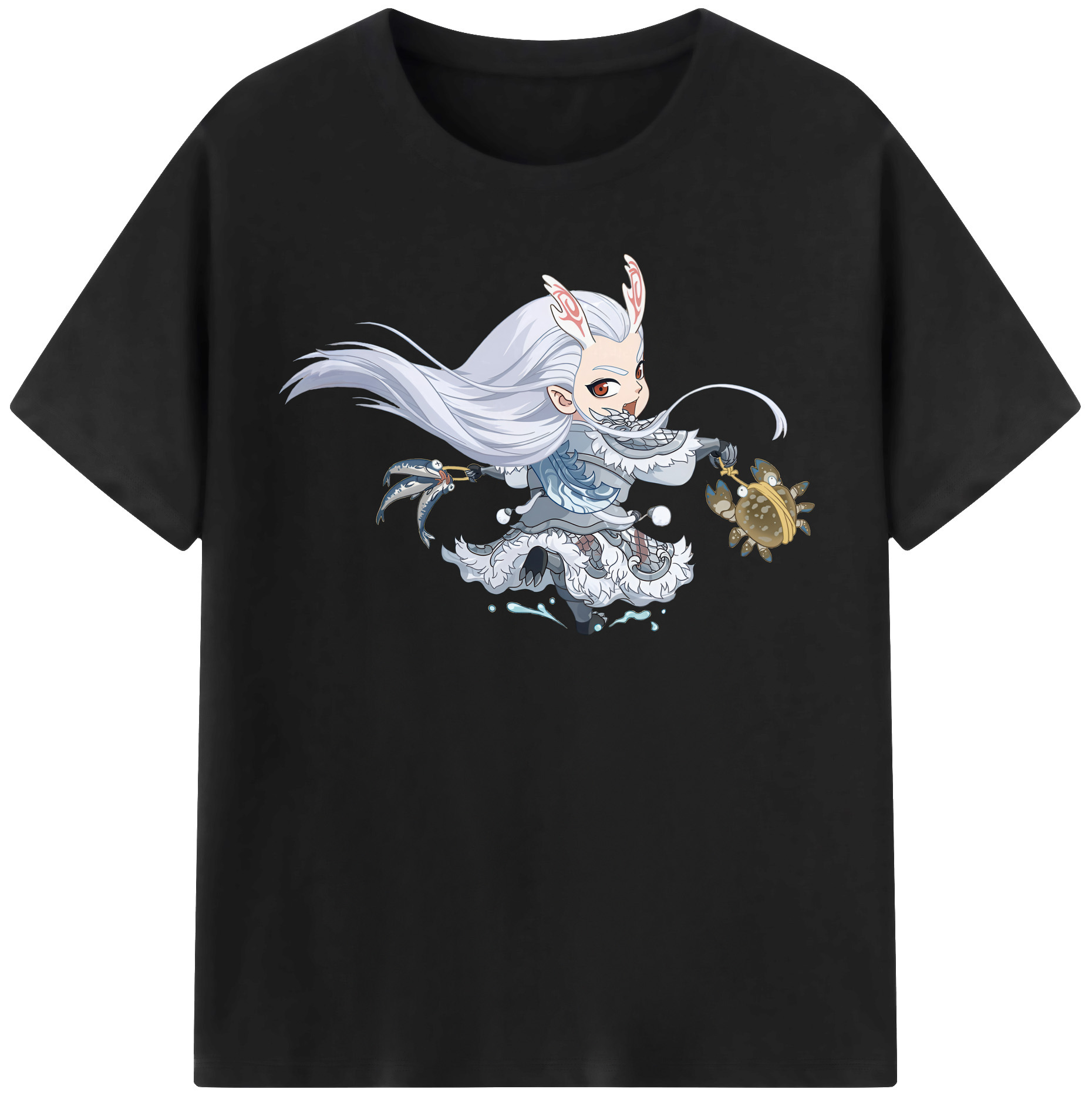 （画像用） Ne Zha 2 ナタ 魔童の大暴れ レディースカジュアルプリントTシャツ（綿100％）