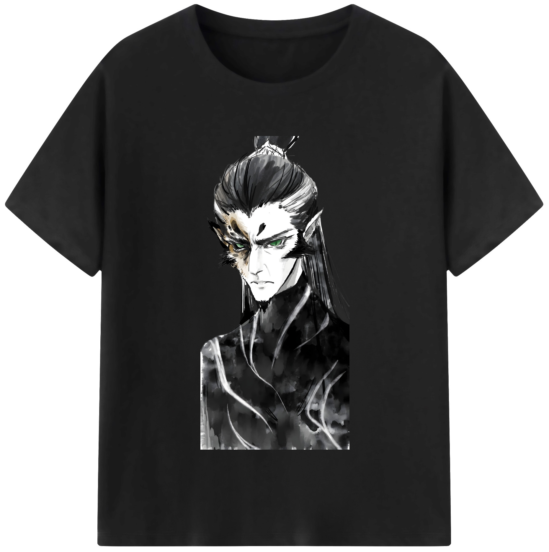 （画像用） Ne Zha 2 ナタ 魔童の大暴れ レディースカジュアルプリントTシャツ（綿100％）