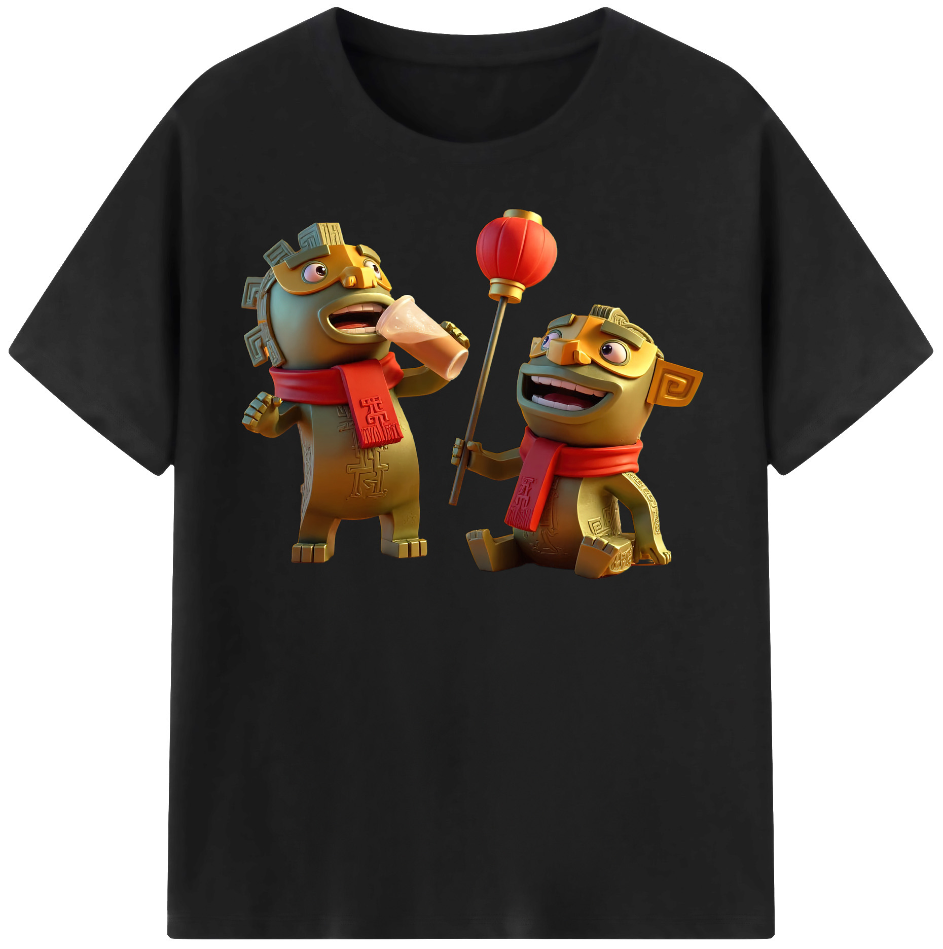 （画像用） Ne Zha 2 ナタ 魔童の大暴れ レディースカジュアルプリントTシャツ（綿100％）