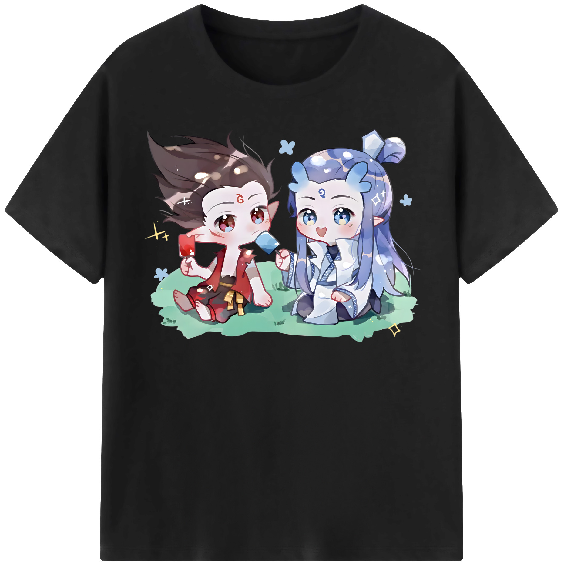 （画像用） Ne Zha 2 ナタ 魔童の大暴れ レディースカジュアルプリントTシャツ（綿100％）
