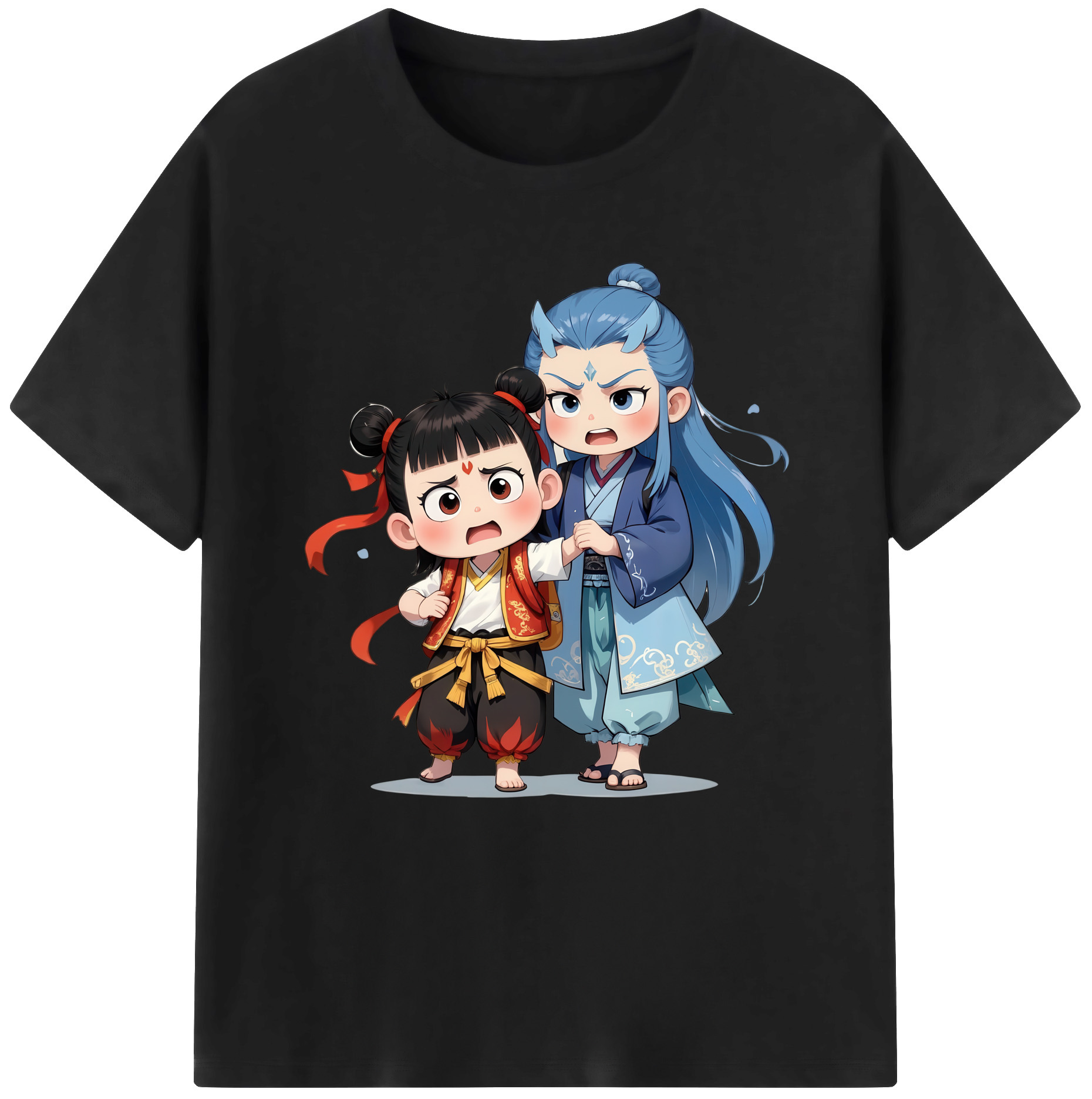 （画像用） Ne Zha 2 ナタ 魔童の大暴れ レディースカジュアルプリントTシャツ（綿100％）