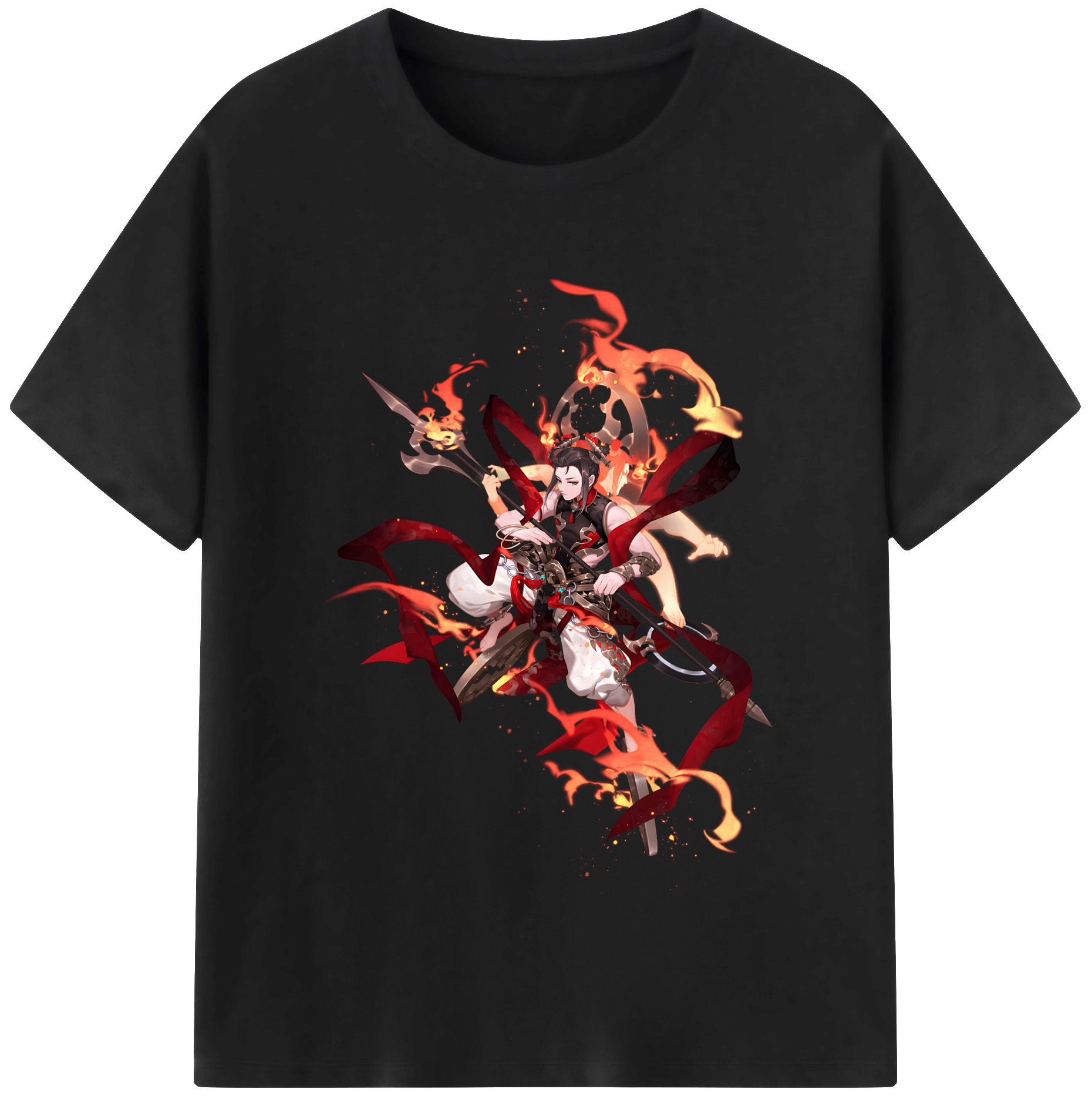 （画像用） Ne Zha 2 ナタ 魔童の大暴れ レディースカジュアルプリントTシャツ（綿100％）