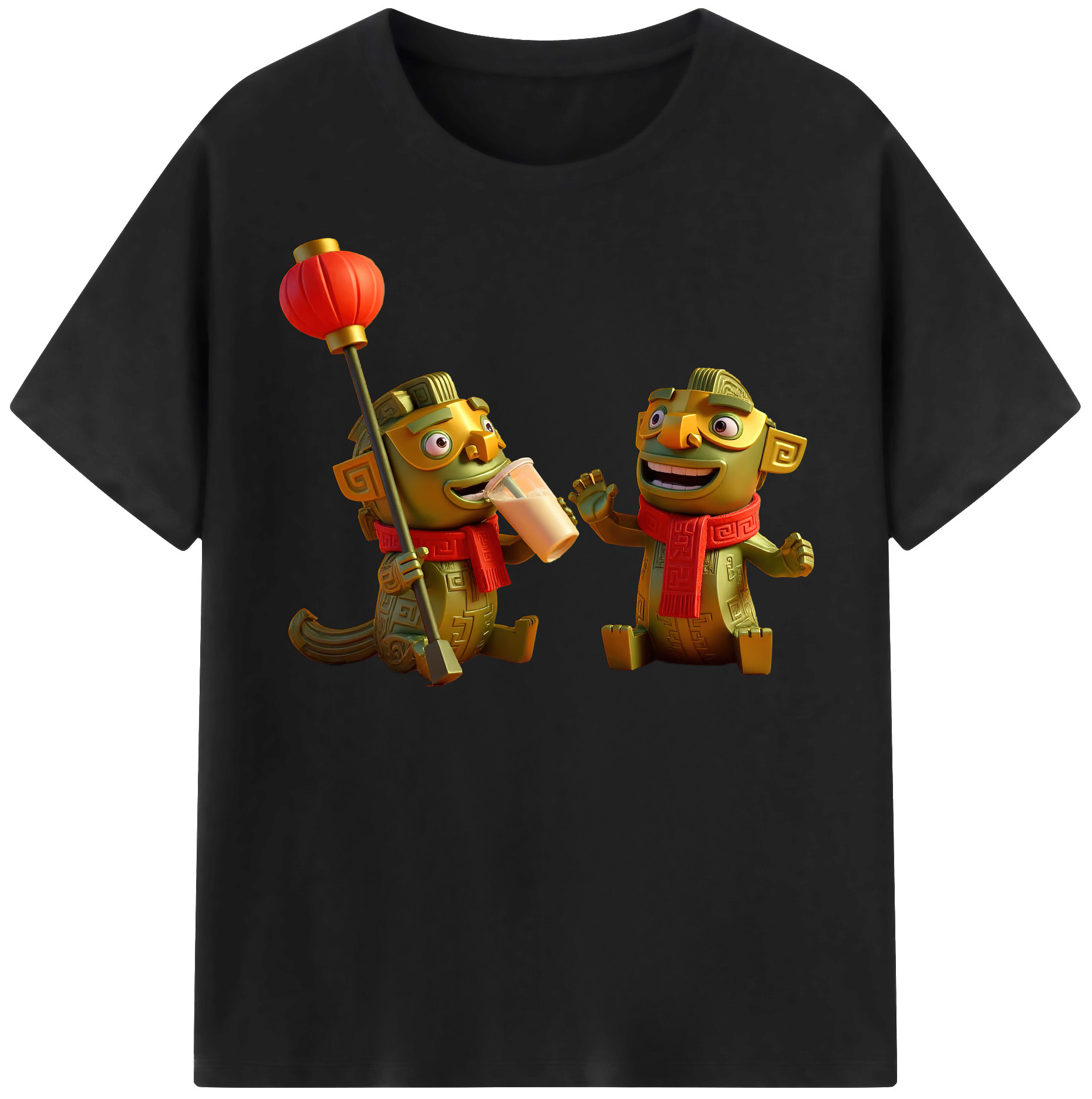 （画像用） Ne Zha 2 ナタ 魔童の大暴れ レディースカジュアルプリントTシャツ（綿100％）