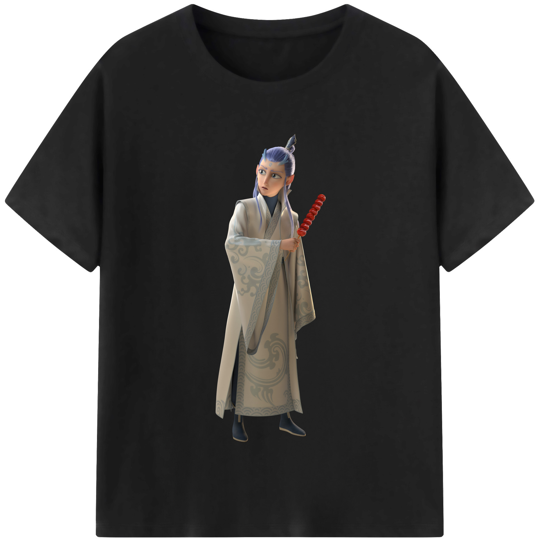 （画像用） Ne Zha 2 ナタ 魔童の大暴れ レディースカジュアルプリントTシャツ（綿100％）
