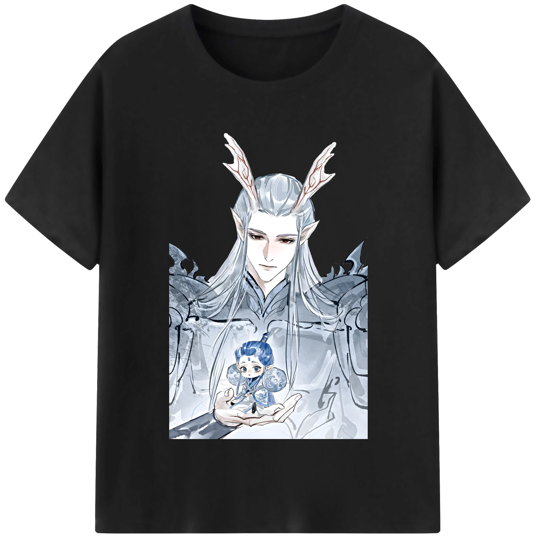 （画像用） Ne Zha 2 ナタ 魔童の大暴れ レディースカジュアルプリントTシャツ（綿100％）