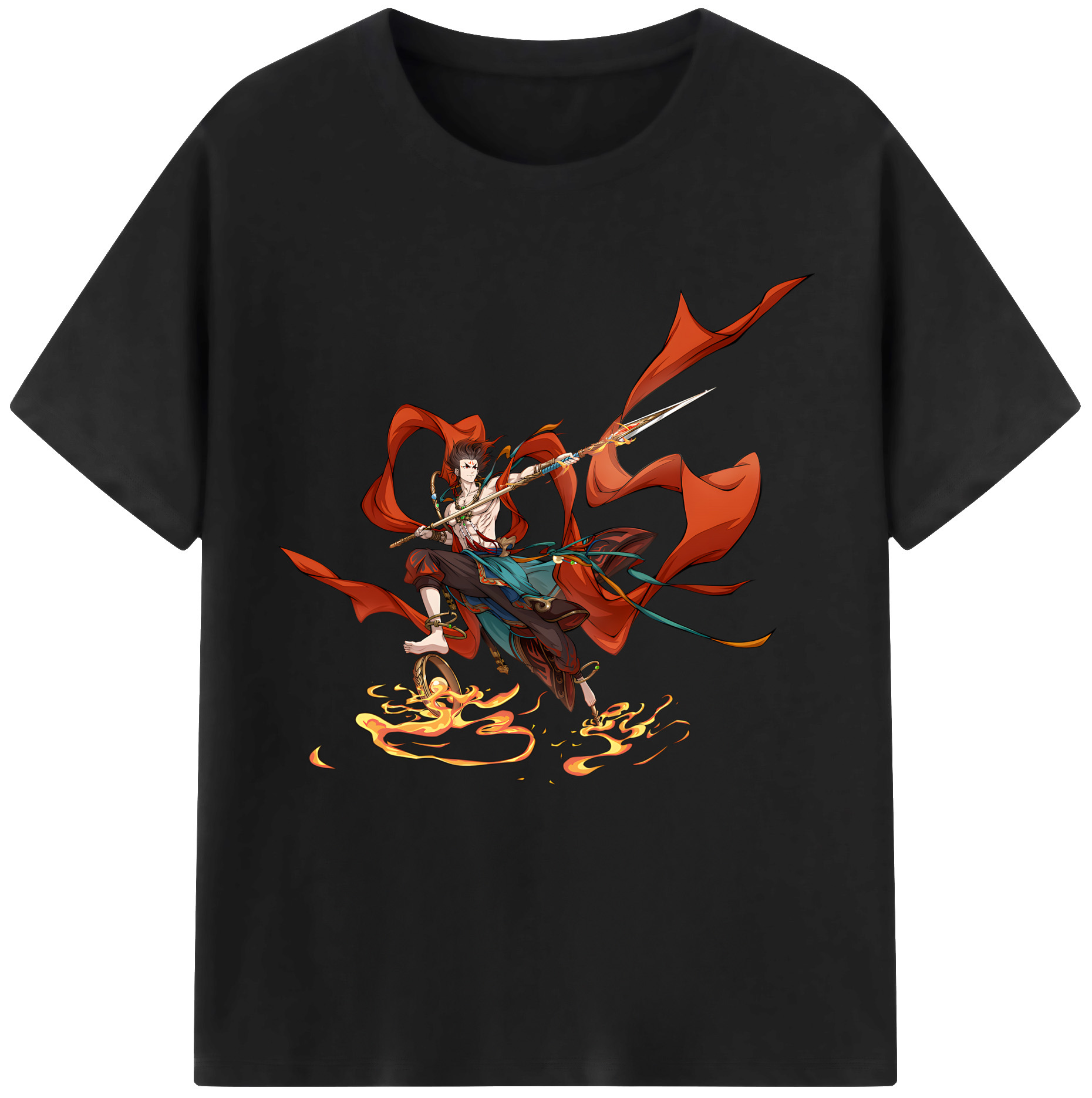 （画像用） Ne Zha 2 ナタ 魔童の大暴れ レディースカジュアルプリントTシャツ（綿100％）