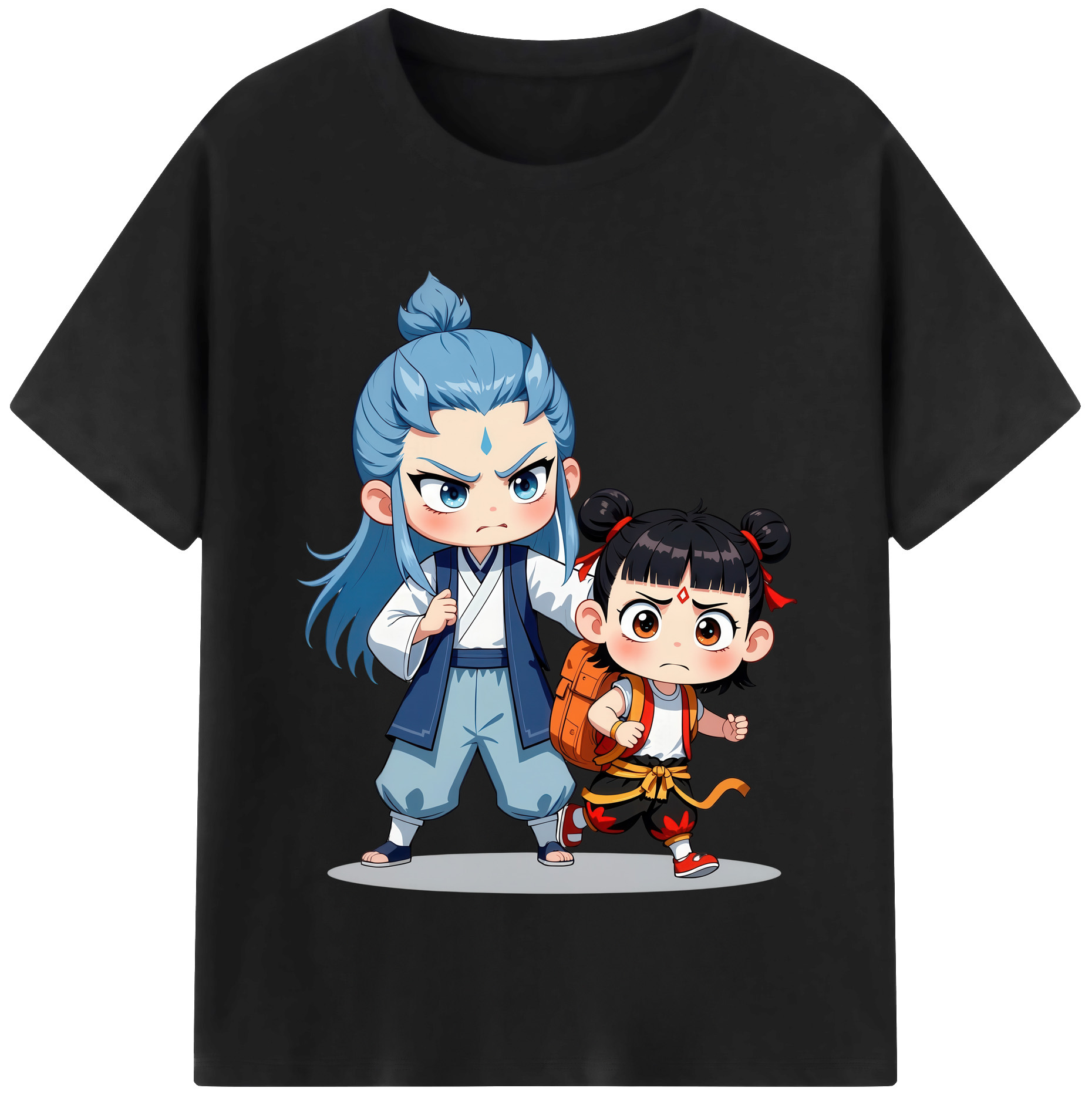 （画像用） Ne Zha 2 ナタ 魔童の大暴れ レディースカジュアルプリントTシャツ（綿100％）