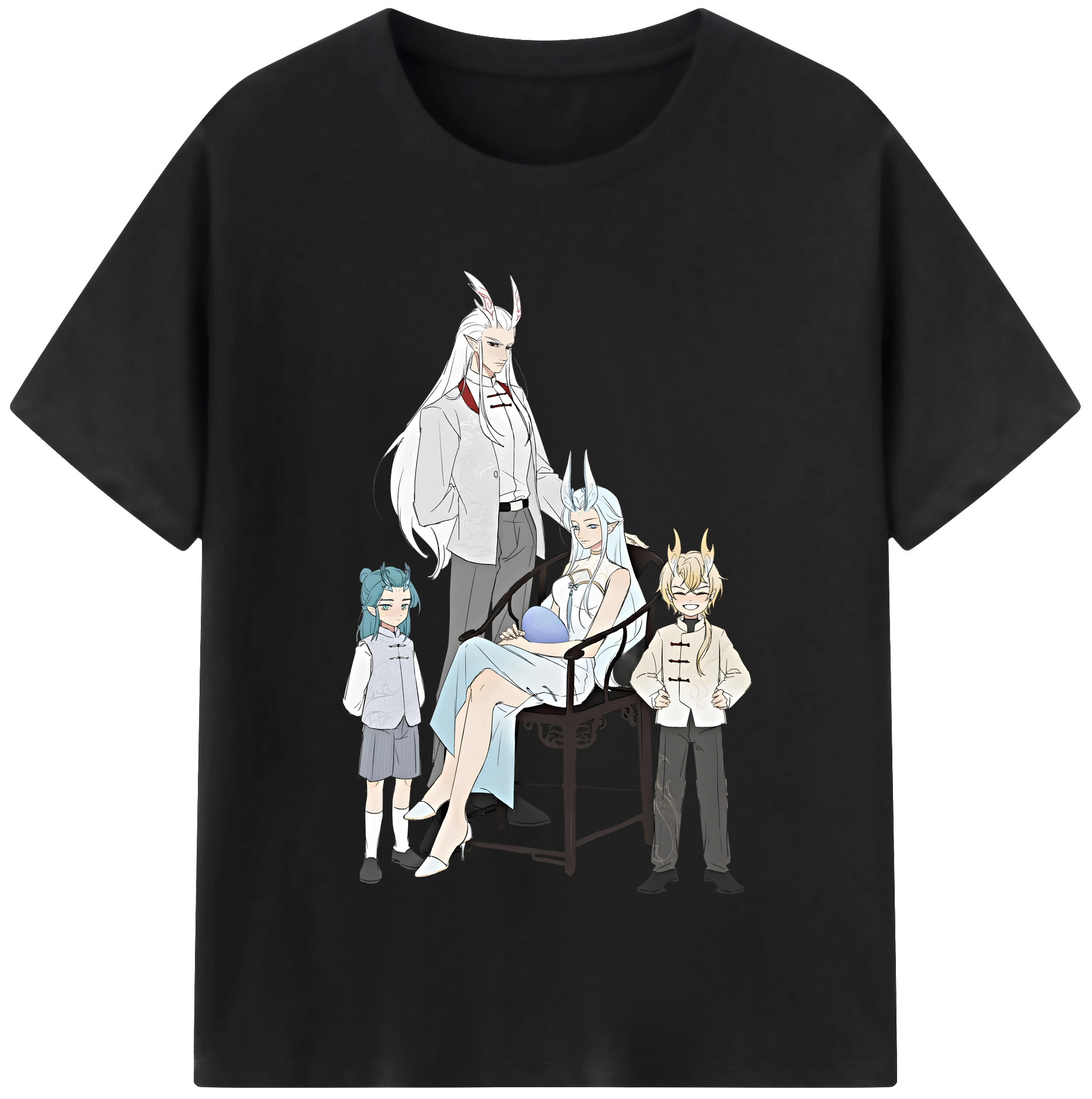 （画像用） Ne Zha 2 ナタ 魔童の大暴れ レディースカジュアルプリントTシャツ（綿100％）