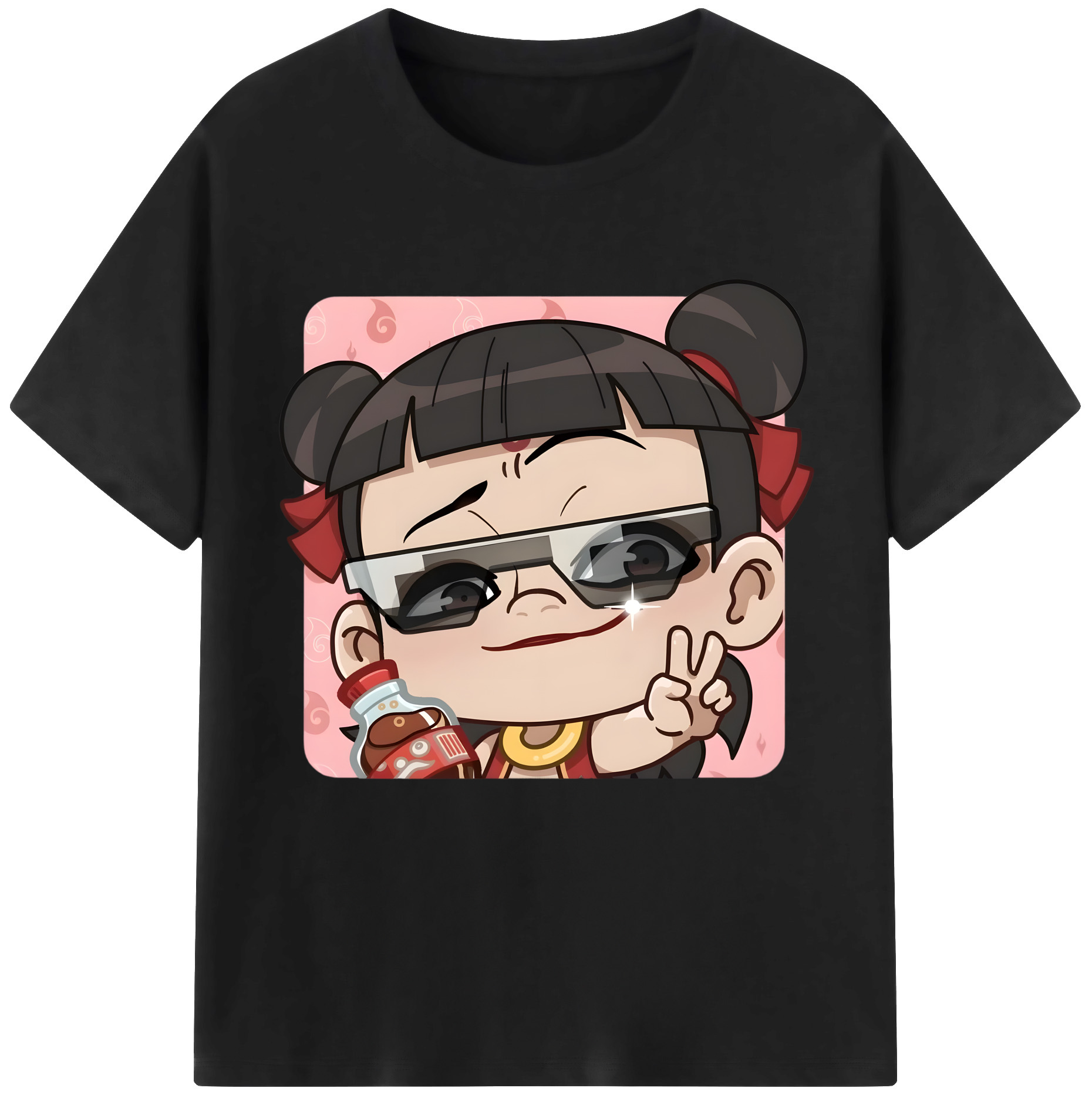 （画像用） Ne Zha 2 ナタ 魔童の大暴れ レディースカジュアルプリントTシャツ（綿100％）