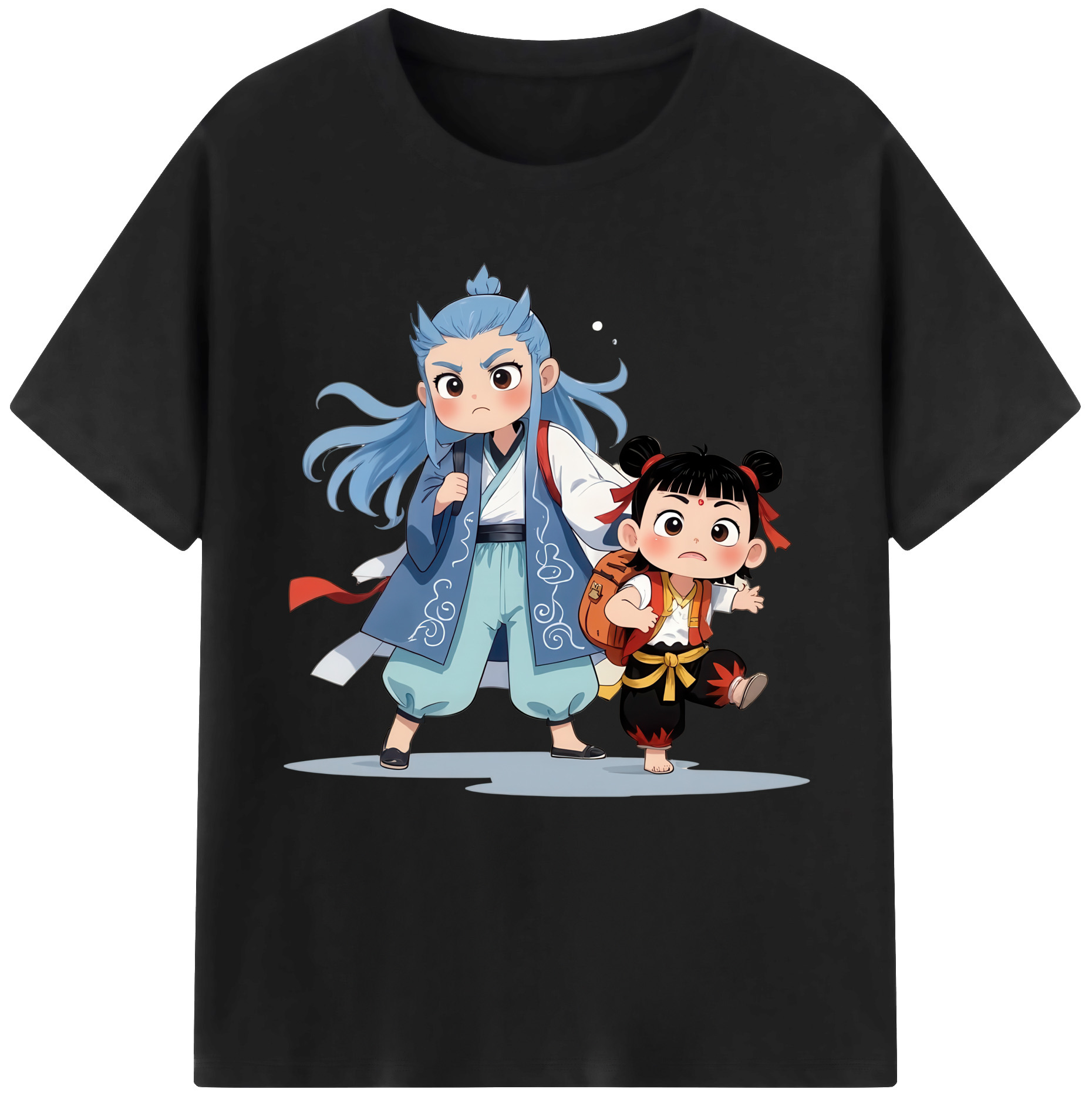 （画像用） Ne Zha 2 ナタ 魔童の大暴れ レディースカジュアルプリントTシャツ（綿100％）