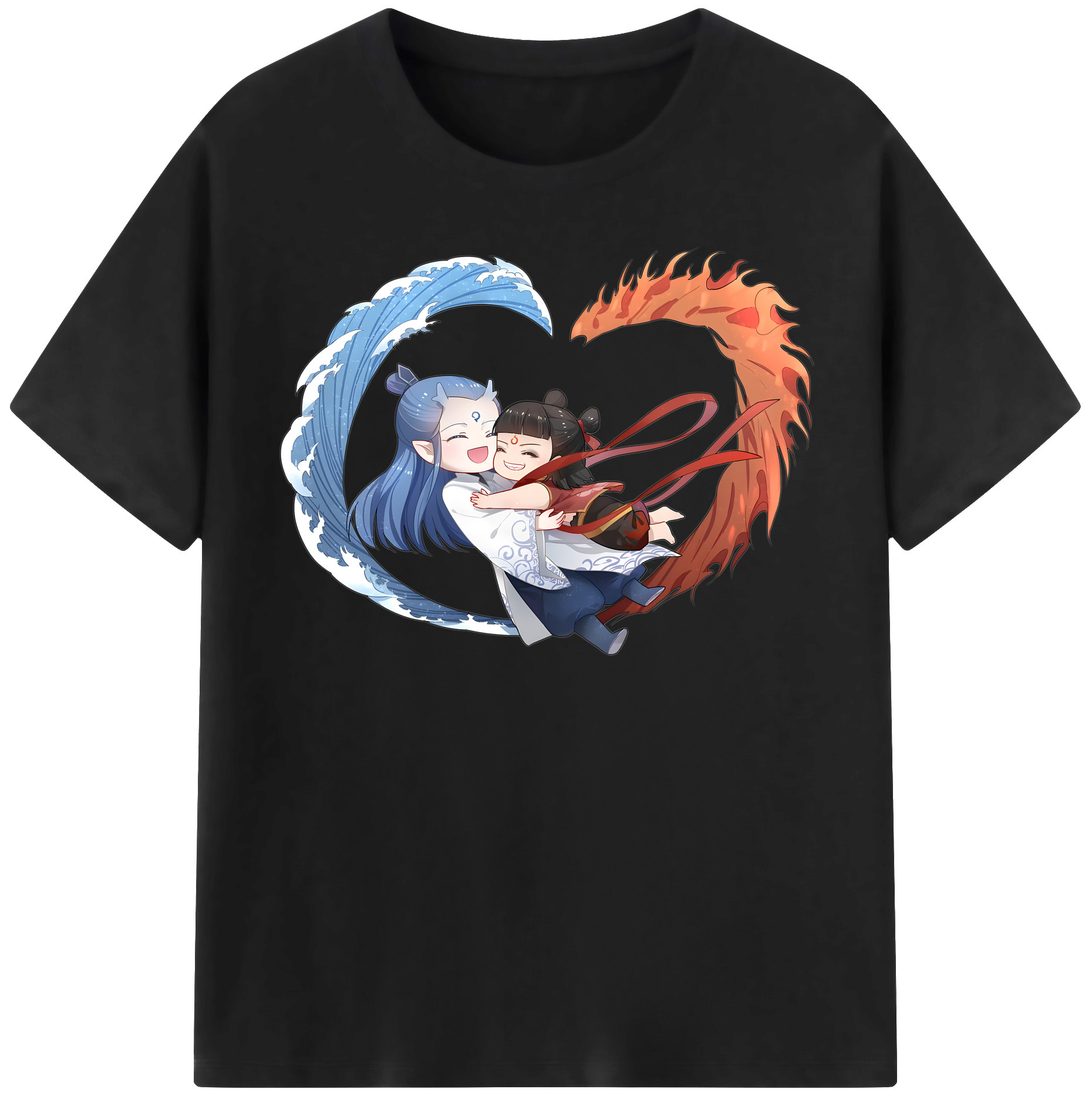 （画像用） Ne Zha 2 ナタ 魔童の大暴れ レディースカジュアルプリントTシャツ（綿100％）