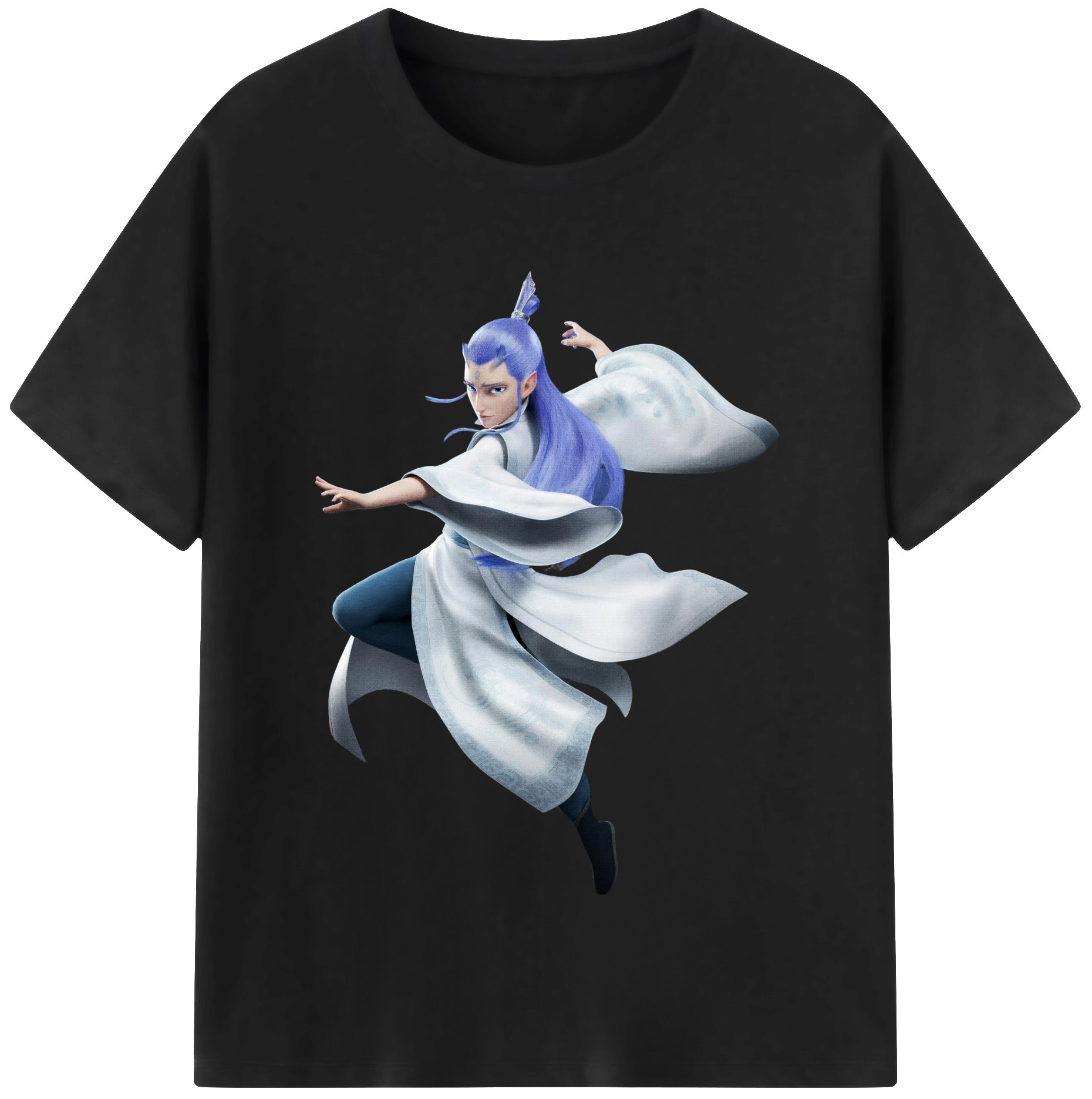 （画像用） Ne Zha 2 ナタ 魔童の大暴れ レディースカジュアルプリントTシャツ（綿100％）