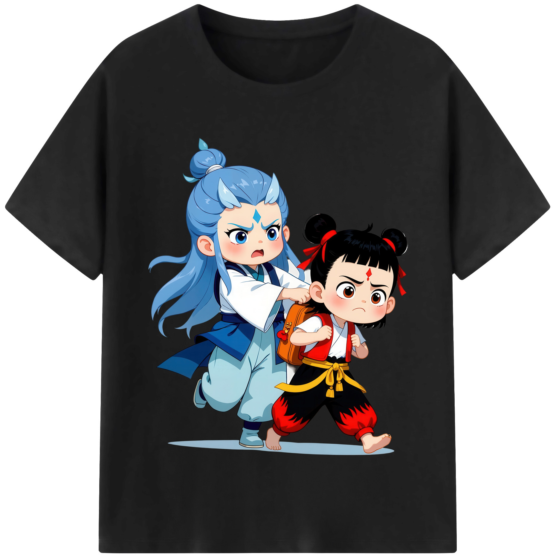 （画像用） Ne Zha 2 ナタ 魔童の大暴れ レディースカジュアルプリントTシャツ（綿100％）