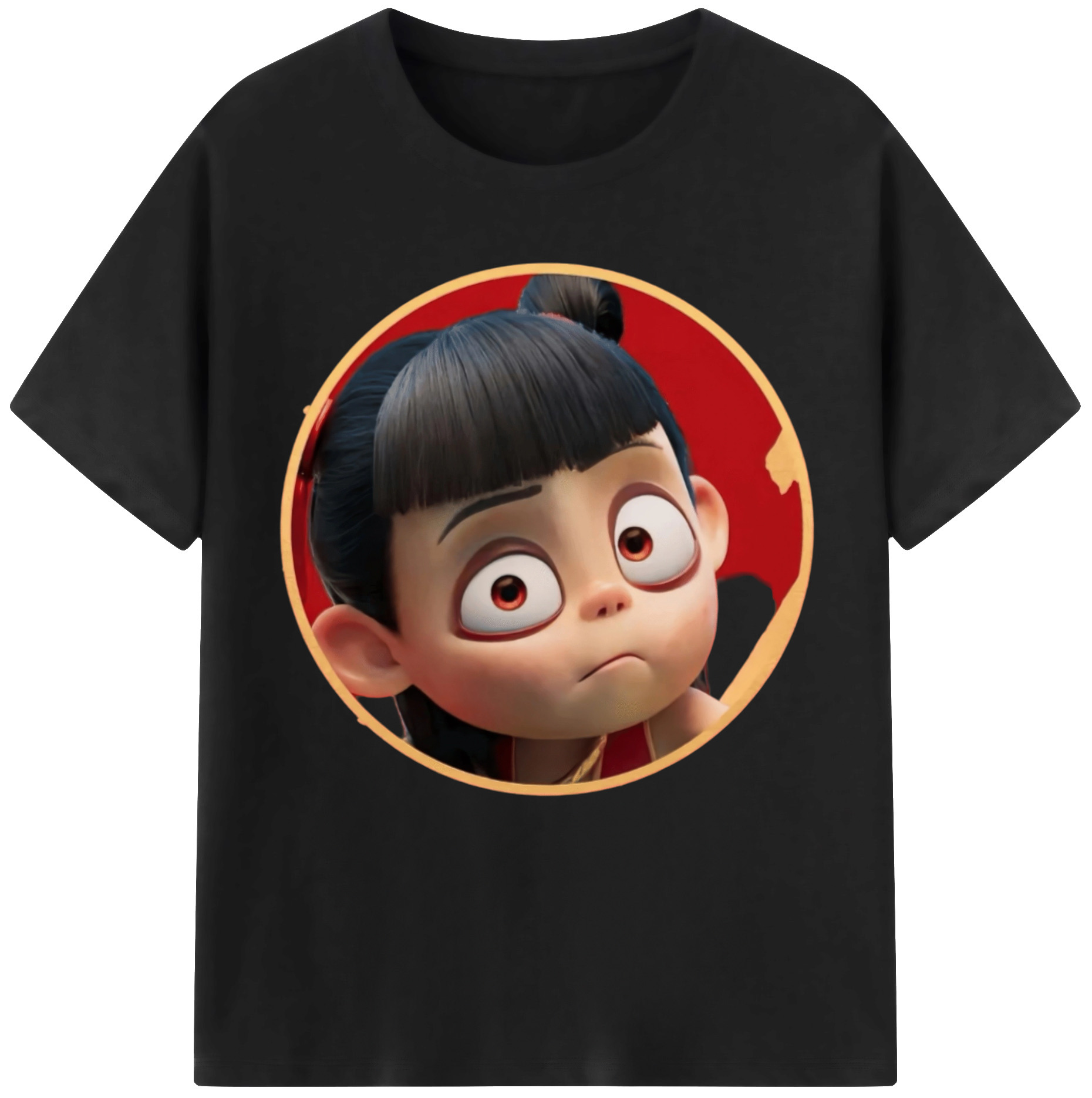 （画像用） Ne Zha 2 ナタ 魔童の大暴れ レディースカジュアルプリントTシャツ（綿100％）