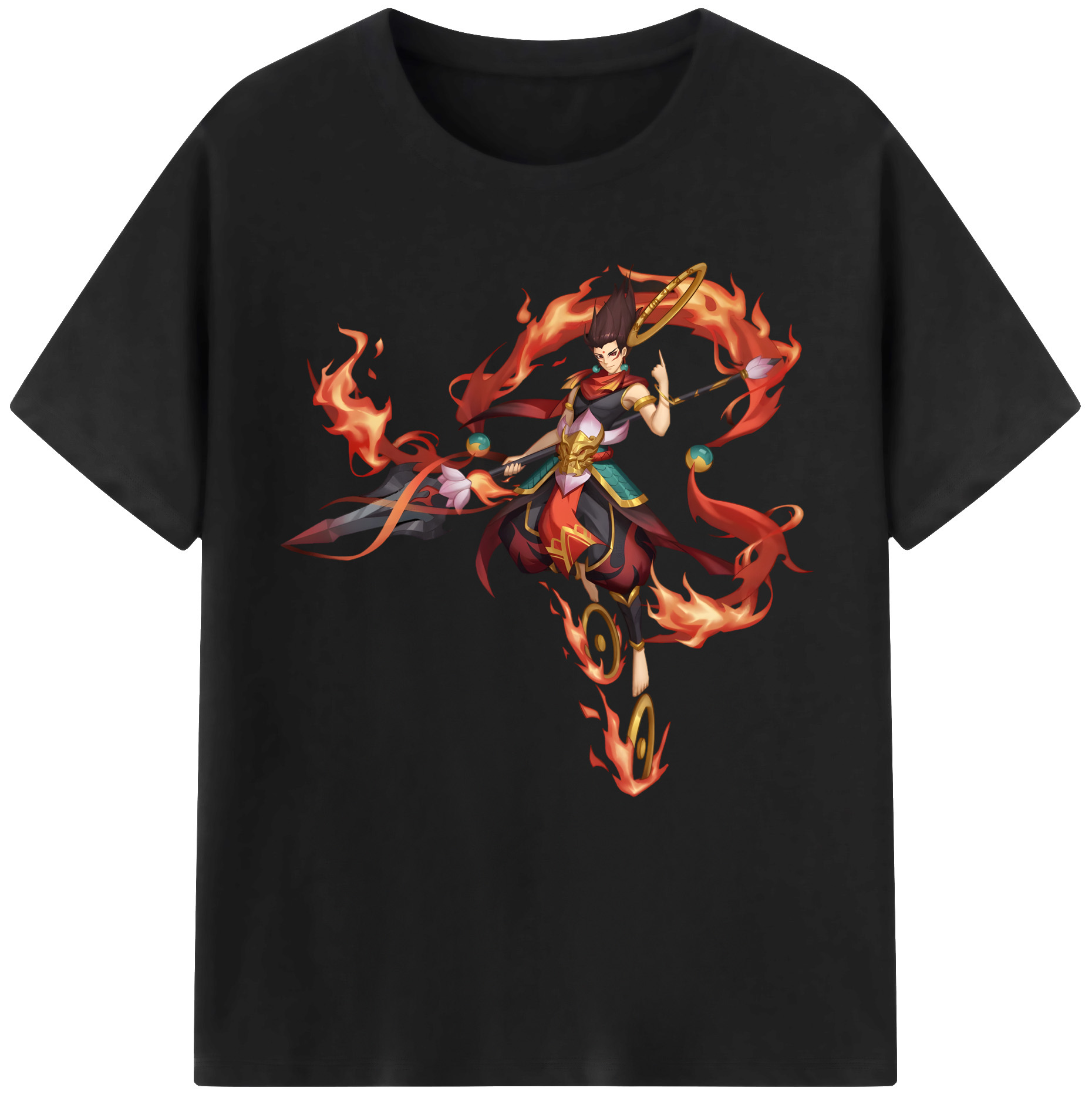 （画像用） Ne Zha 2 ナタ 魔童の大暴れ レディースカジュアルプリントTシャツ（綿100％）