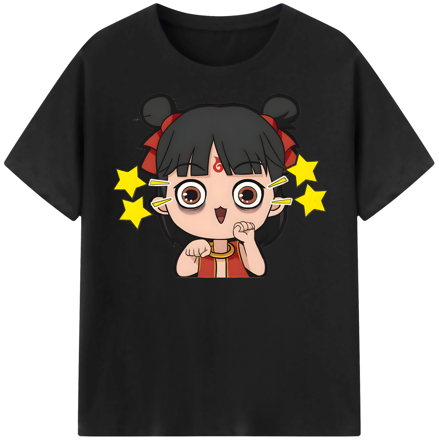 （画像用） Ne Zha 2 ナタ 魔童の大暴れ レディースカジュアルプリントTシャツ（綿100％）