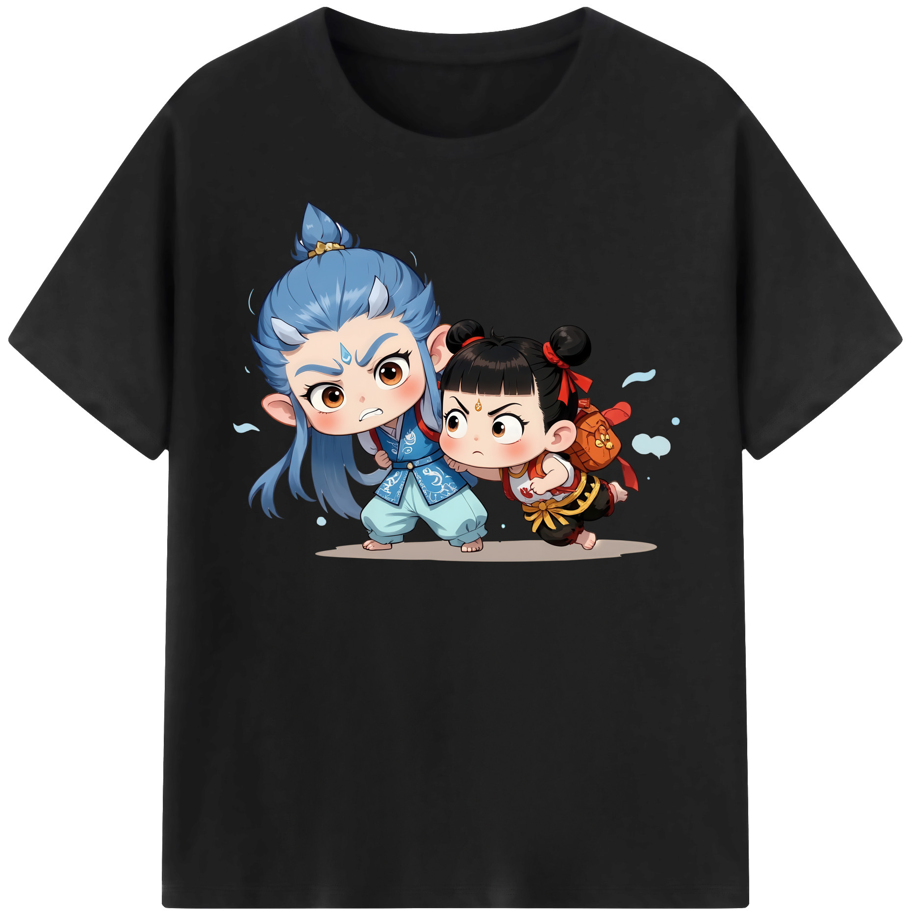 （画像用） Ne Zha 2 ナタ 魔童の大暴れ レディースカジュアルプリントTシャツ（綿100％）
