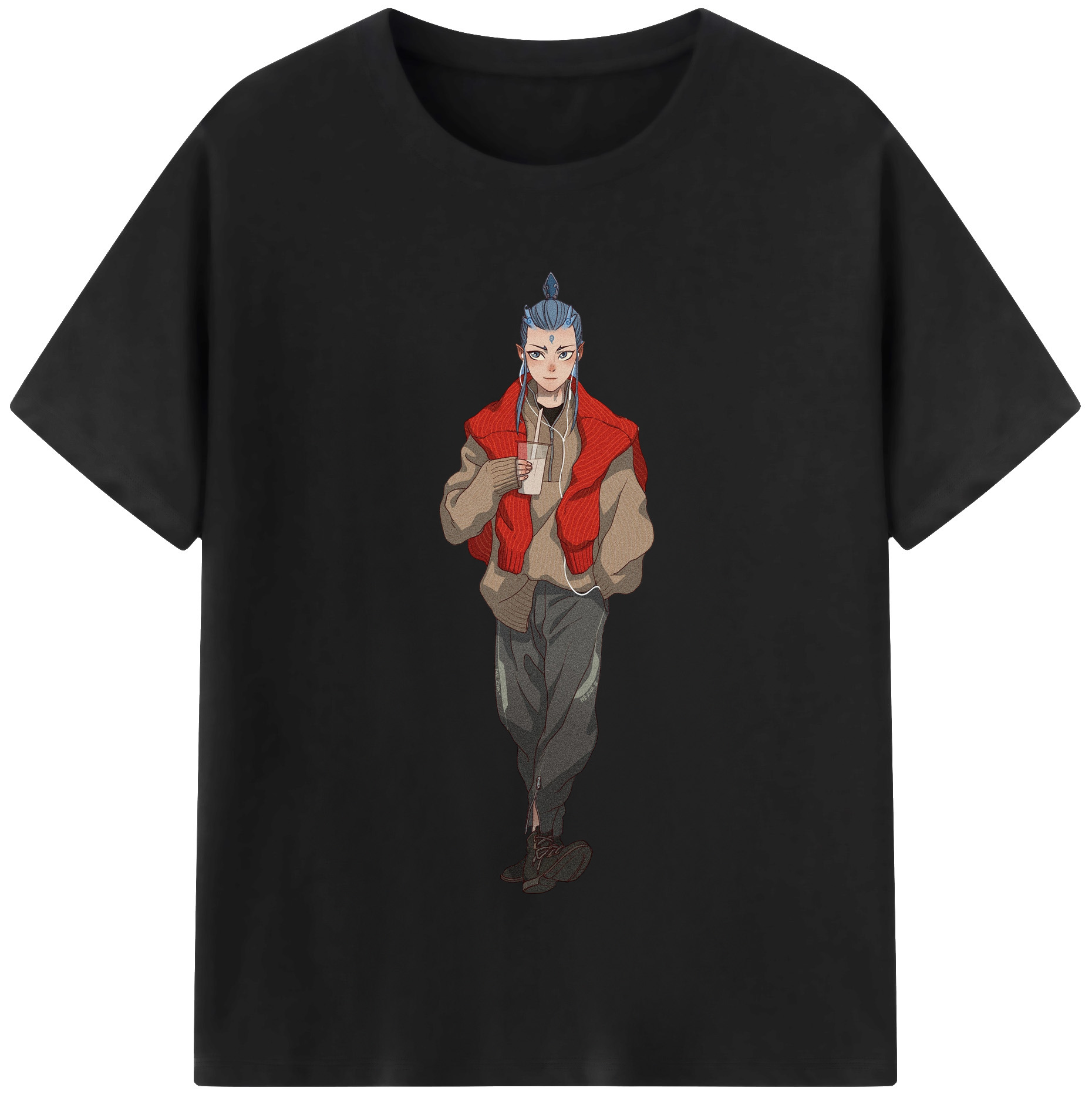 （画像用） Ne Zha 2 ナタ 魔童の大暴れ レディースカジュアルプリントTシャツ（綿100％）