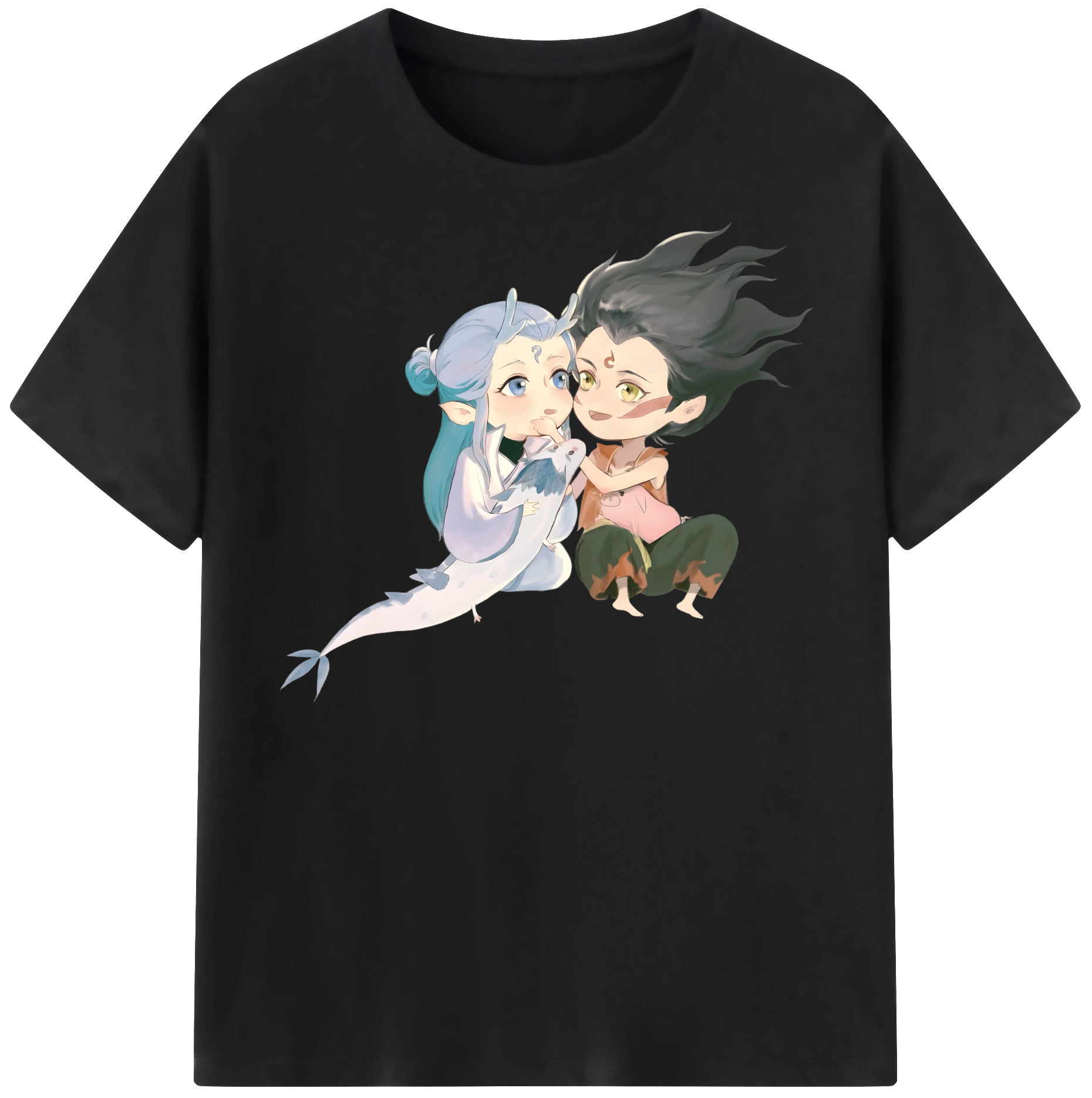 （画像用） Ne Zha 2 ナタ 魔童の大暴れ レディースカジュアルプリントTシャツ（綿100％）