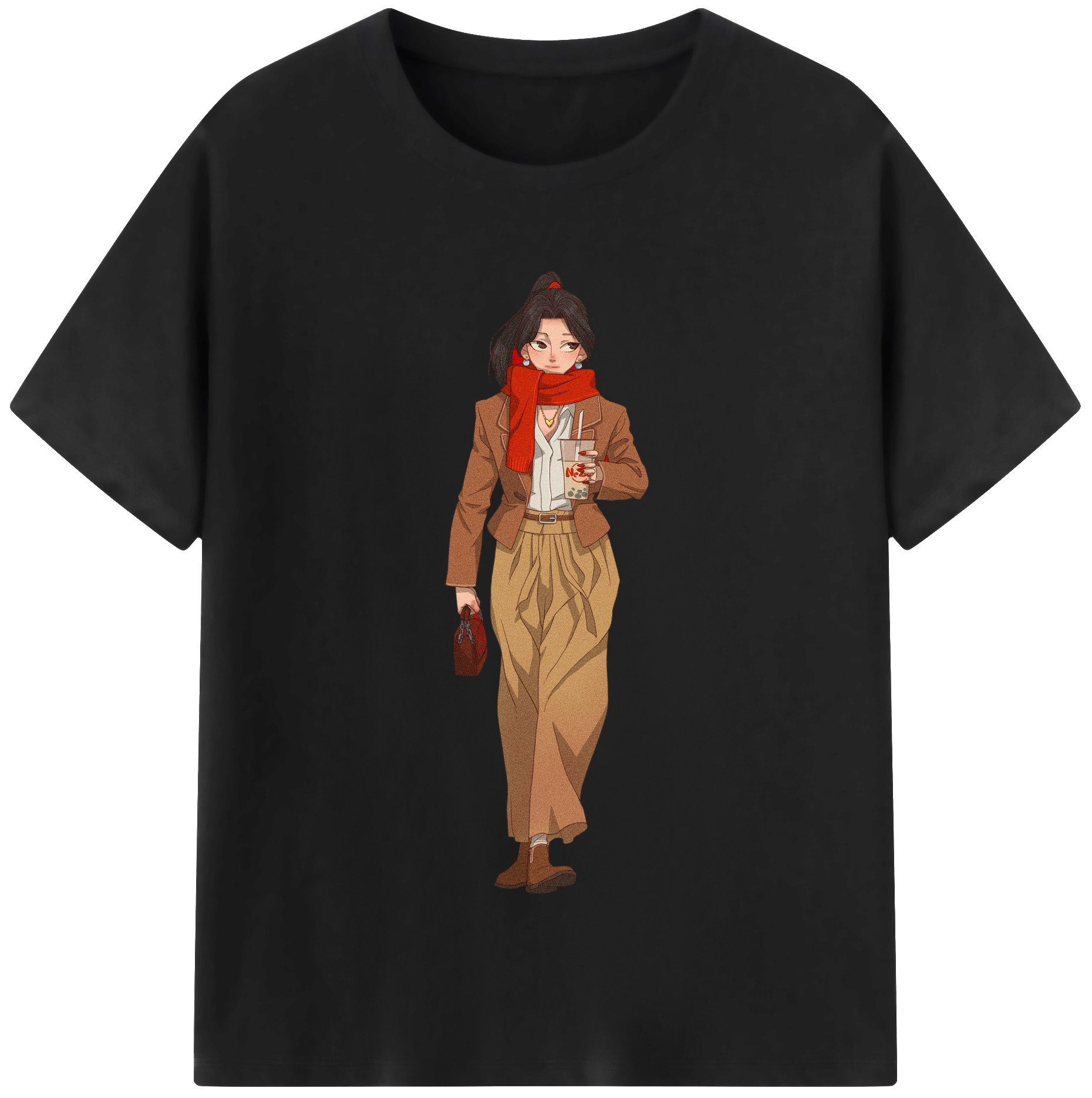 （画像用） Ne Zha 2 ナタ 魔童の大暴れ レディースカジュアルプリントTシャツ（綿100％）