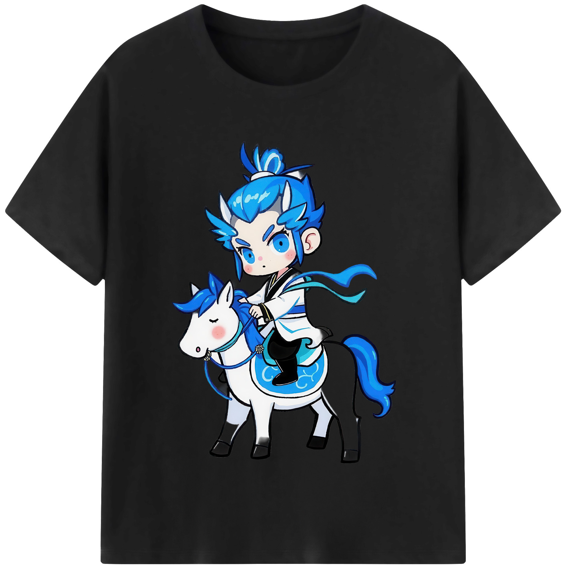 （画像用） Ne Zha 2 ナタ 魔童の大暴れ レディースカジュアルプリントTシャツ（綿100％）