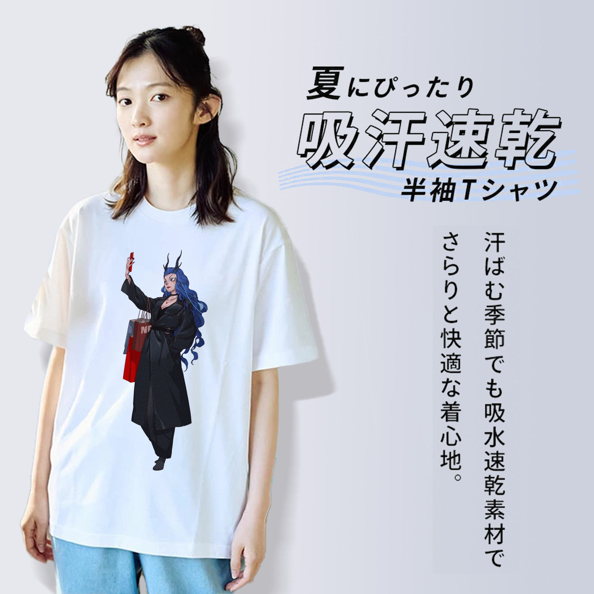 Ne Zha 2 ナタ 魔童の大暴れ レディースカジュアルプリントTシャツ（綿100％）
