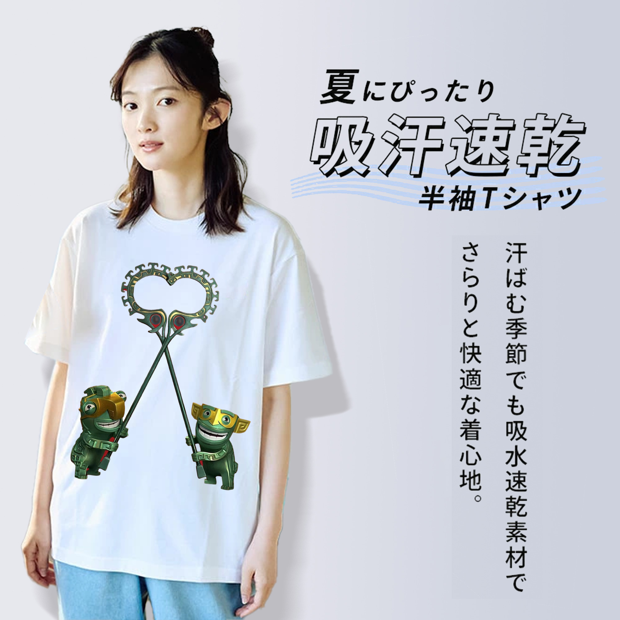 Ne Zha 2 ナタ 魔童の大暴れ レディースカジュアルプリントTシャツ（綿100％）
