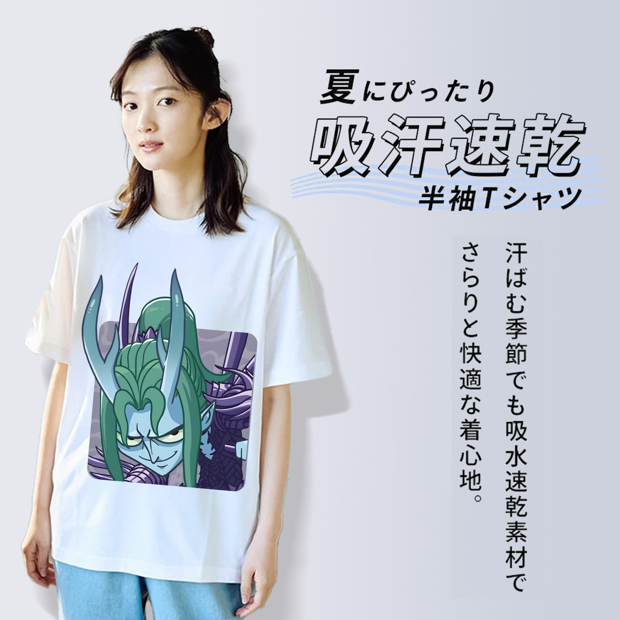Ne Zha 2 ナタ 魔童の大暴れ レディースカジュアルプリントTシャツ（綿100％）