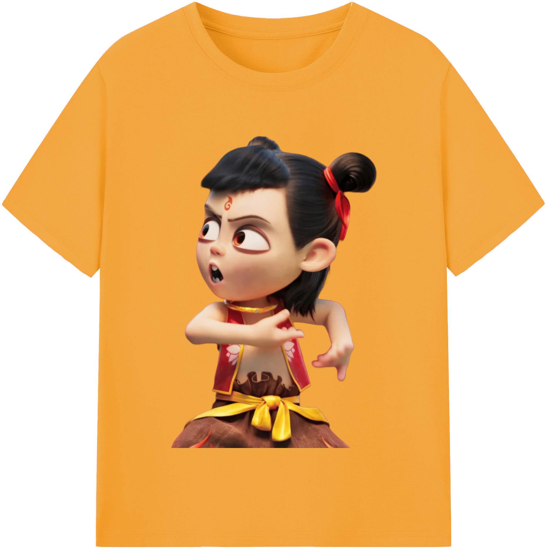 （画像用） Ne Zha 2 ナタ 魔童の大暴れ レディースカジュアルプリントTシャツ（綿100％）