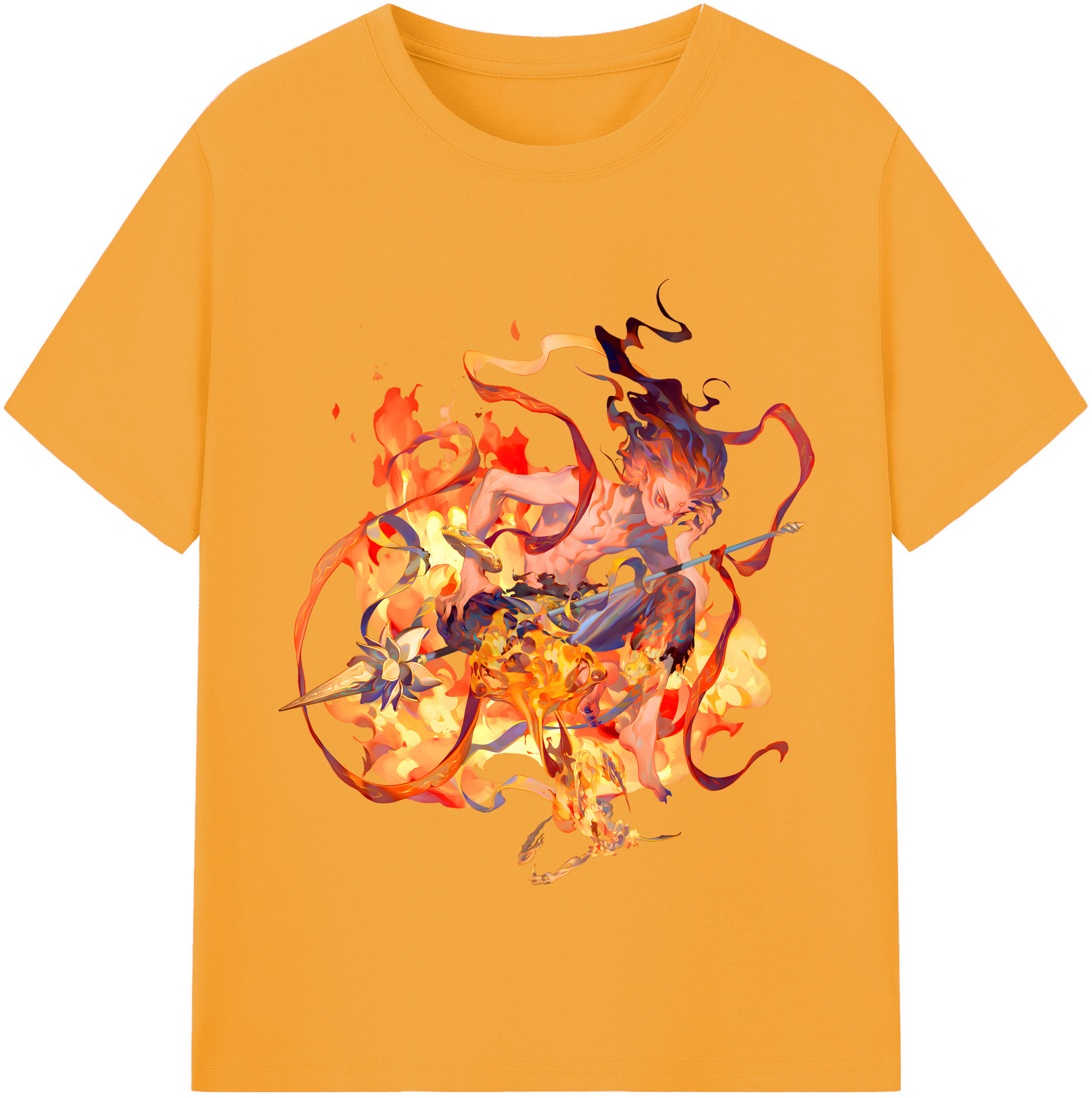 （画像用） Ne Zha 2 ナタ 魔童の大暴れ レディースカジュアルプリントTシャツ（綿100％）