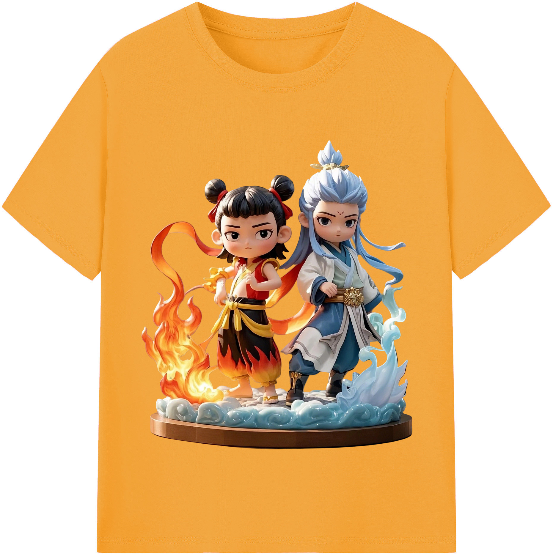 （画像用） Ne Zha 2 ナタ 魔童の大暴れ レディースカジュアルプリントTシャツ（綿100％）