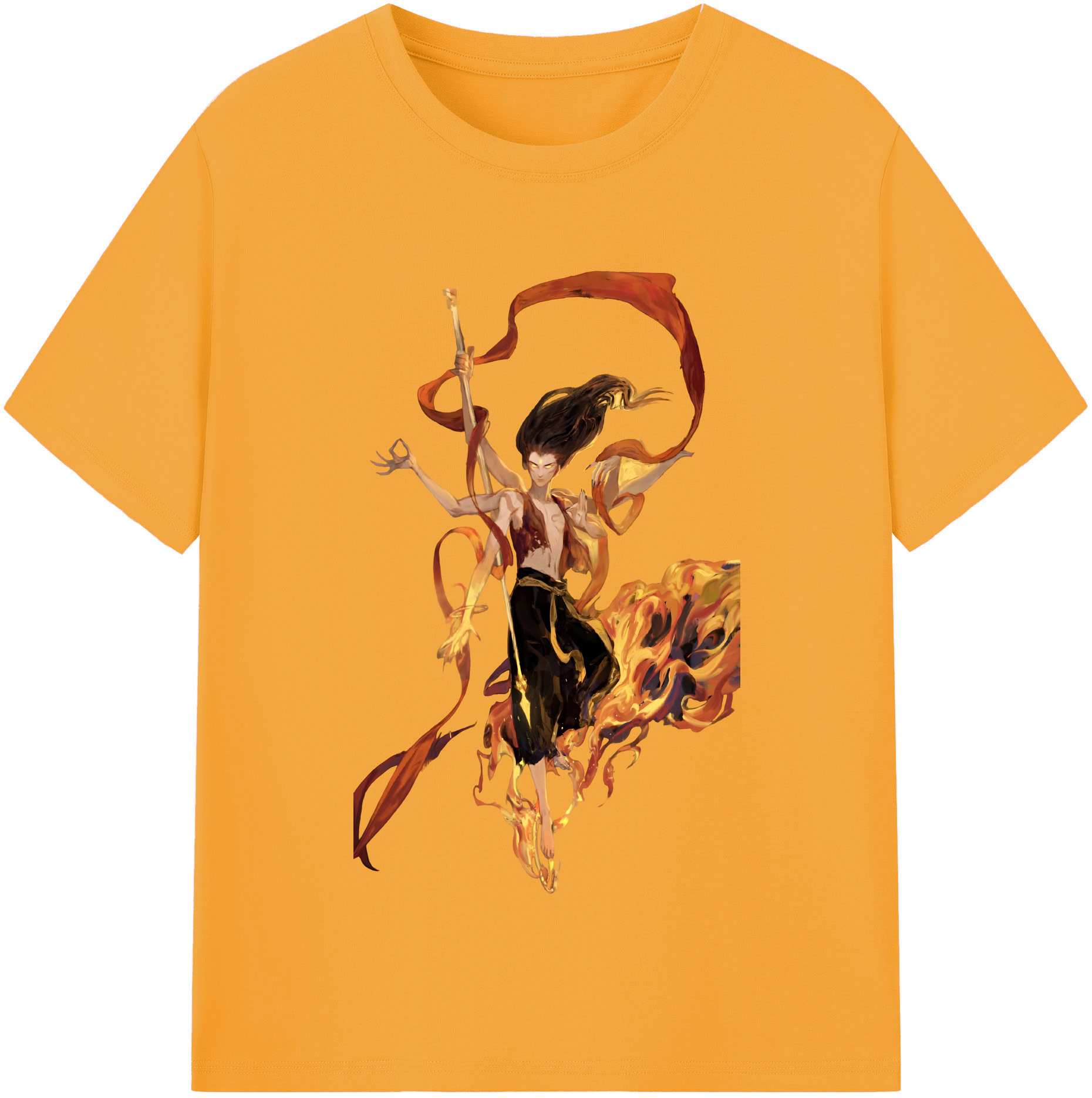 （画像用） Ne Zha 2 ナタ 魔童の大暴れ レディースカジュアルプリントTシャツ（綿100％）