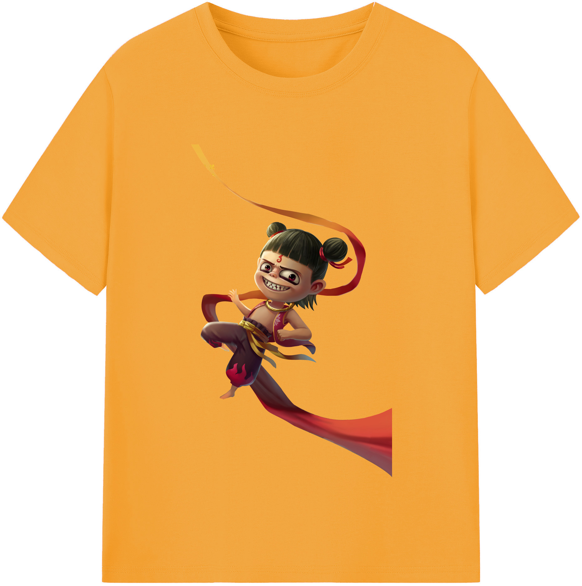 （画像用） Ne Zha 2 ナタ 魔童の大暴れ レディースカジュアルプリントTシャツ（綿100％）