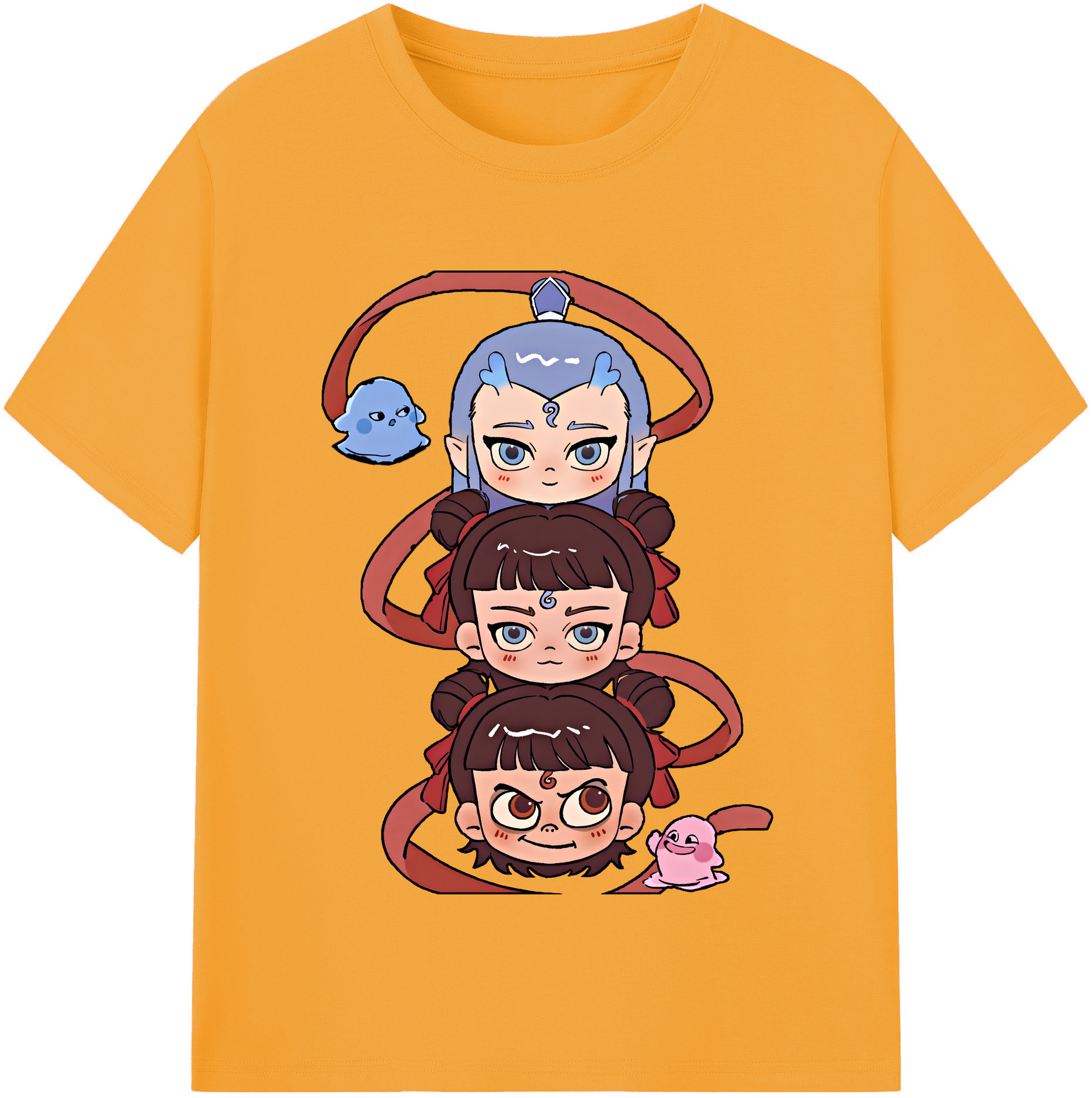 （画像用） Ne Zha 2 ナタ 魔童の大暴れ レディースカジュアルプリントTシャツ（綿100％）