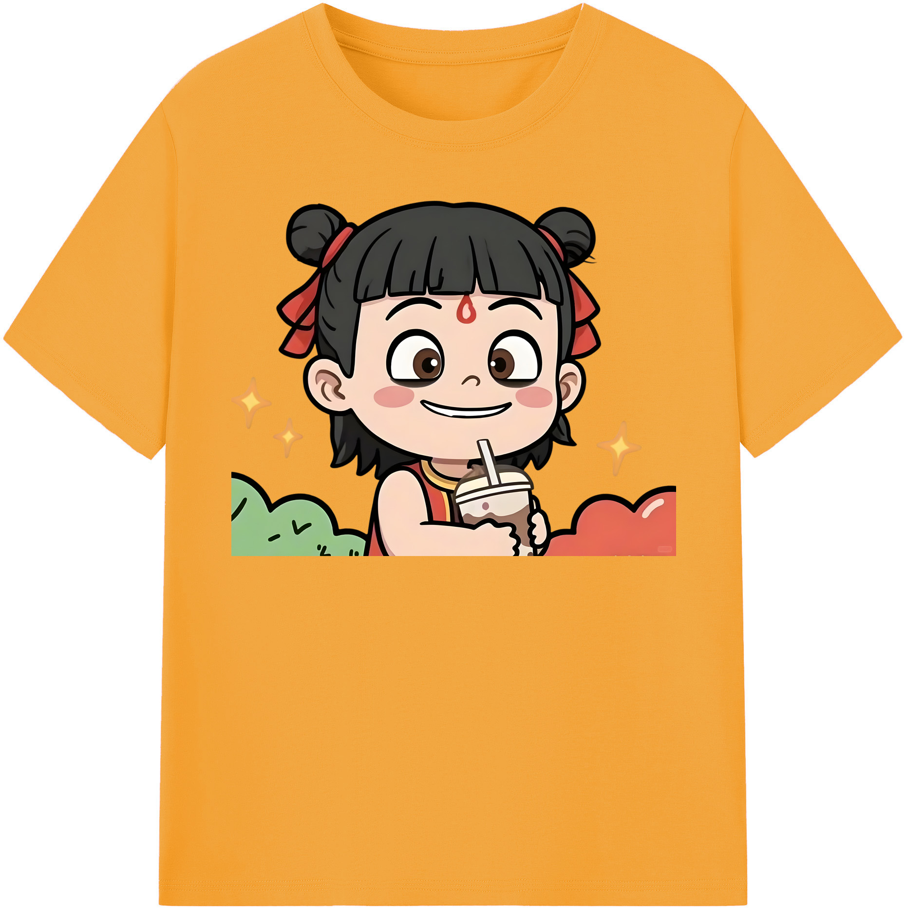 （画像用） Ne Zha 2 ナタ 魔童の大暴れ レディースカジュアルプリントTシャツ（綿100％）