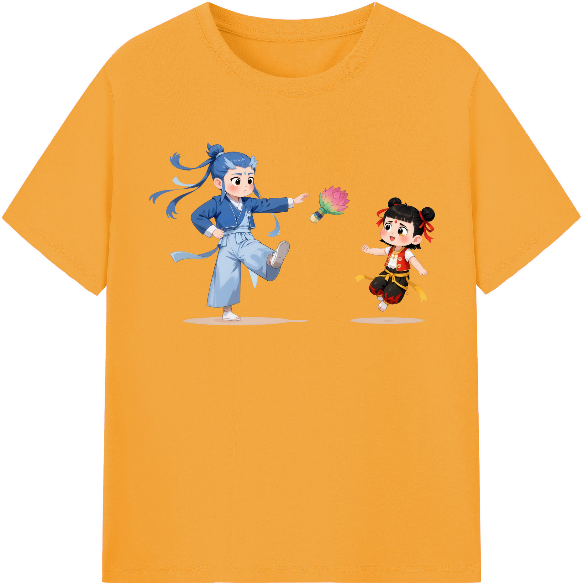 （画像用） Ne Zha 2 ナタ 魔童の大暴れ レディースカジュアルプリントTシャツ（綿100％）