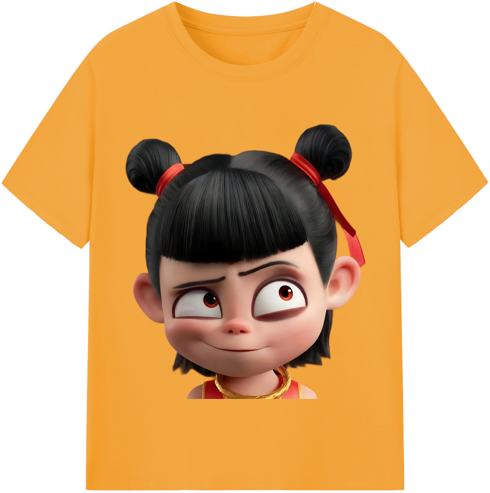 （画像用） Ne Zha 2 ナタ 魔童の大暴れ レディースカジュアルプリントTシャツ（綿100％）