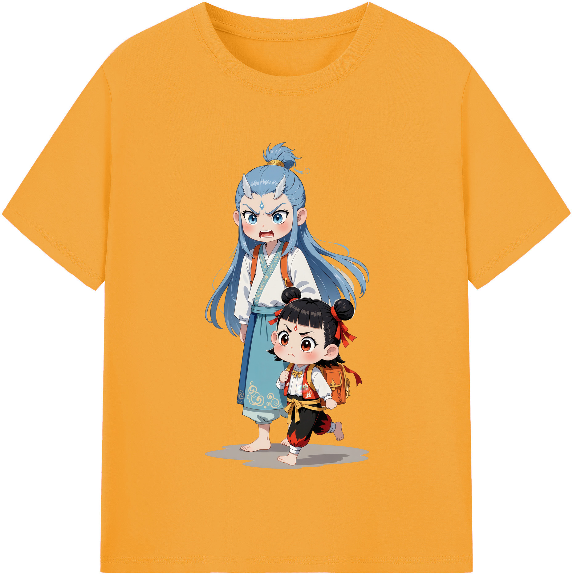 （画像用） Ne Zha 2 ナタ 魔童の大暴れ レディースカジュアルプリントTシャツ（綿100％）