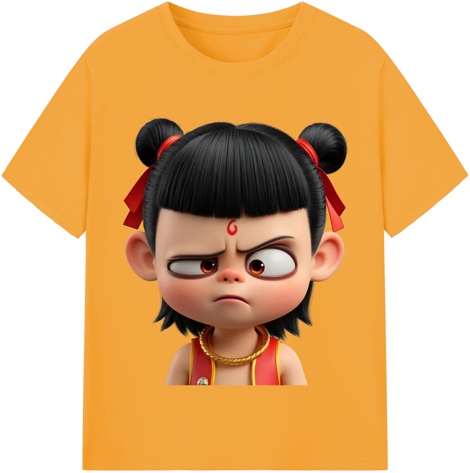 （画像用） Ne Zha 2 ナタ 魔童の大暴れ レディースカジュアルプリントTシャツ（綿100％）