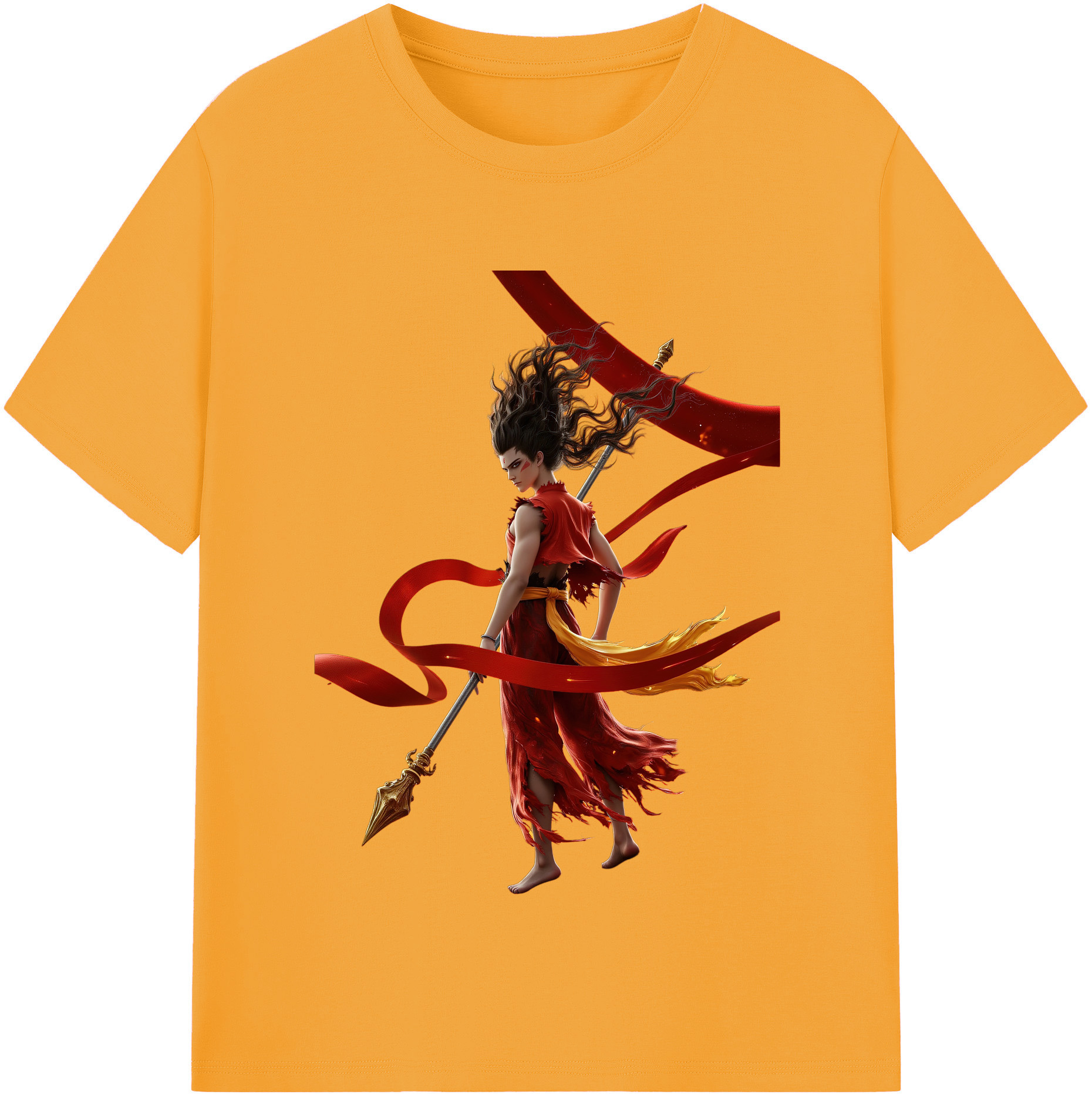 （画像用） Ne Zha 2 ナタ 魔童の大暴れ レディースカジュアルプリントTシャツ（綿100％）
