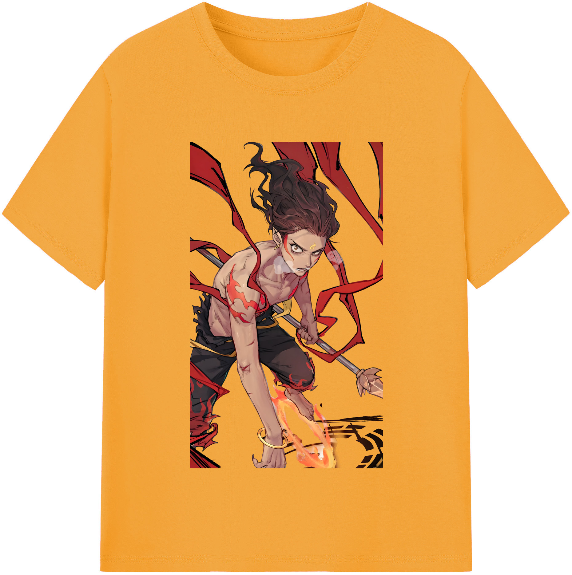 （画像用） Ne Zha 2 ナタ 魔童の大暴れ レディースカジュアルプリントTシャツ（綿100％）