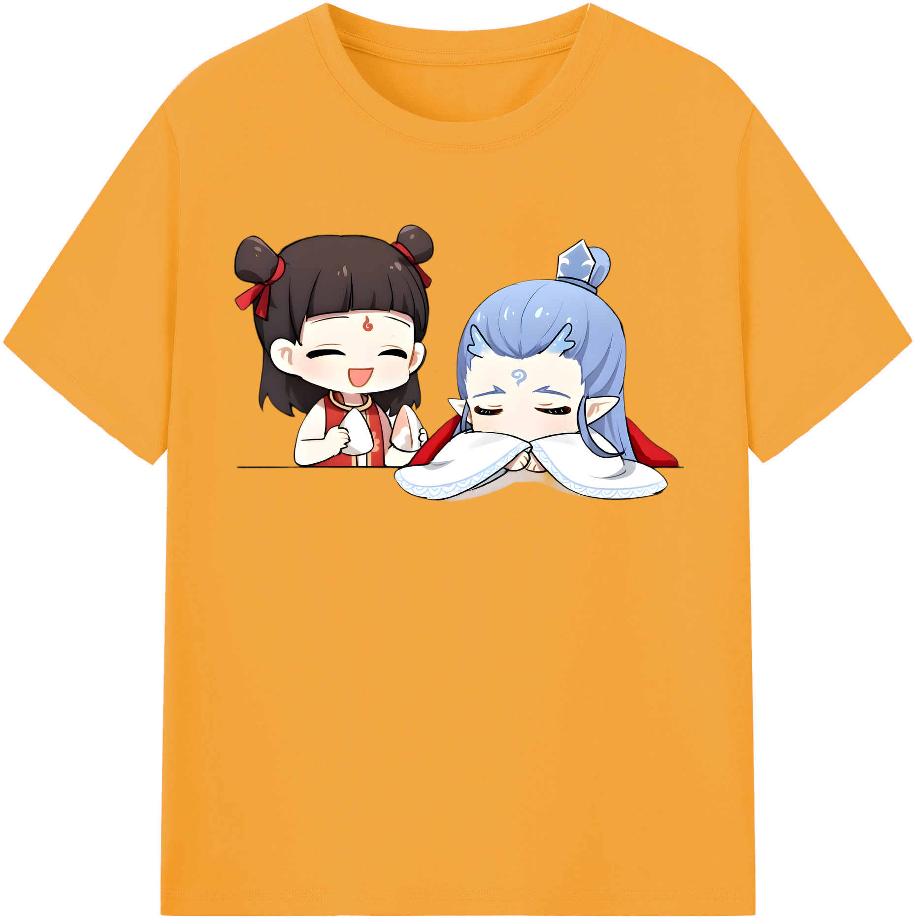 （画像用） Ne Zha 2 ナタ 魔童の大暴れ レディースカジュアルプリントTシャツ（綿100％）