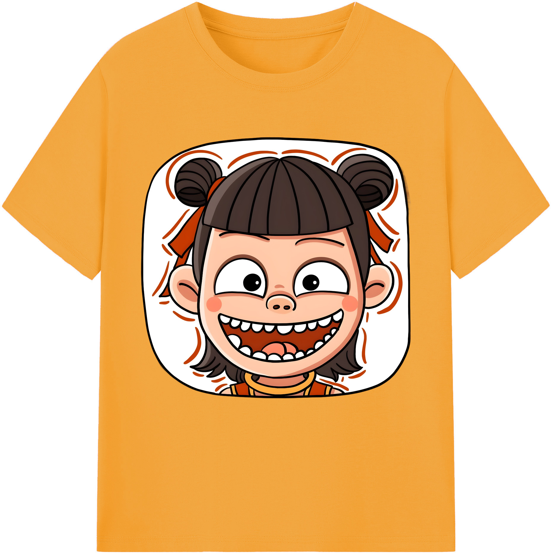 （画像用） Ne Zha 2 ナタ 魔童の大暴れ レディースカジュアルプリントTシャツ（綿100％）