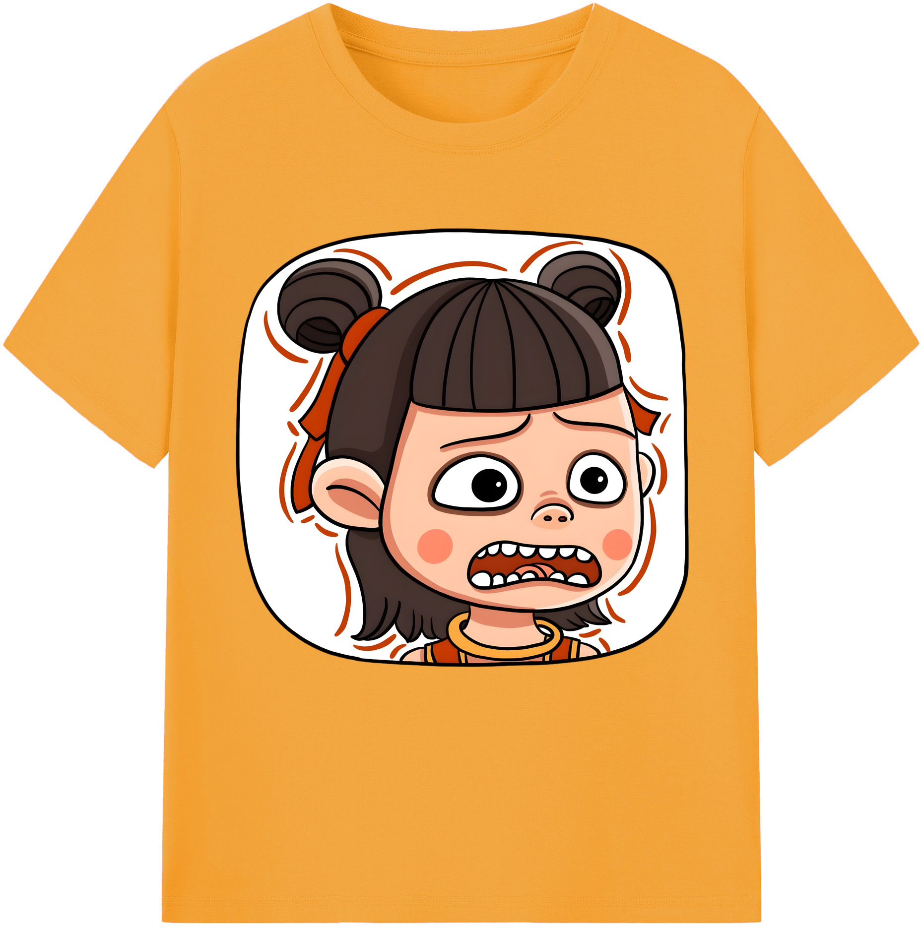（画像用） Ne Zha 2 ナタ 魔童の大暴れ レディースカジュアルプリントTシャツ（綿100％）