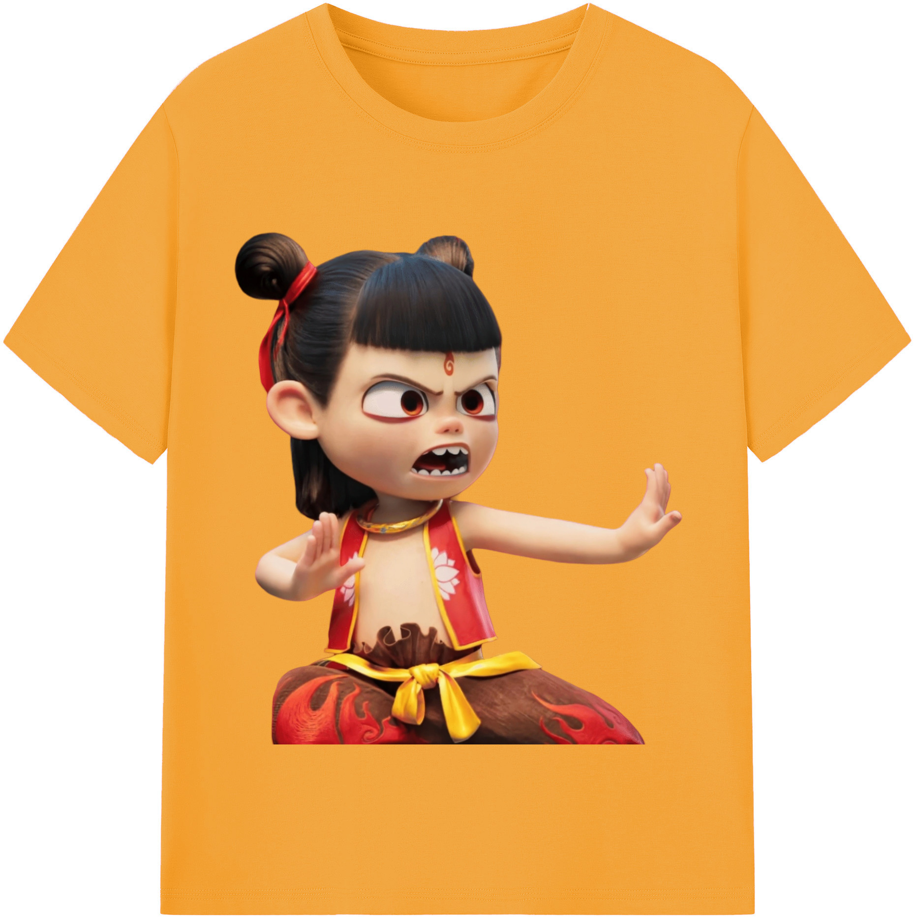 （画像用） Ne Zha 2 ナタ 魔童の大暴れ レディースカジュアルプリントTシャツ（綿100％）