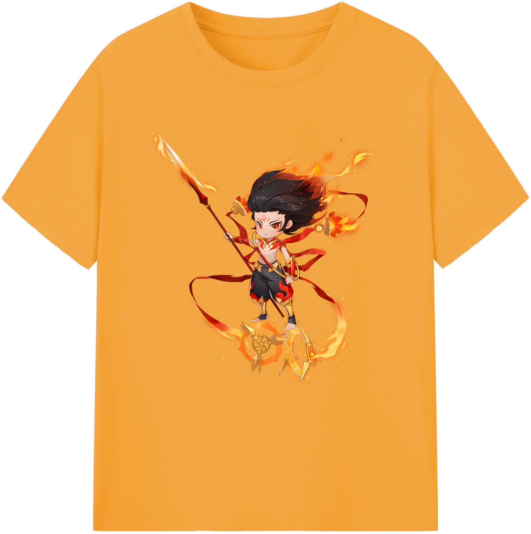 （画像用） Ne Zha 2 ナタ 魔童の大暴れ レディースカジュアルプリントTシャツ（綿100％）