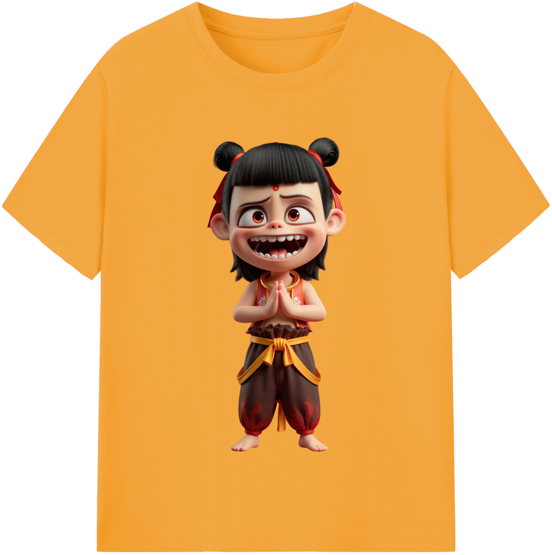 （画像用） Ne Zha 2 ナタ 魔童の大暴れ レディースカジュアルプリントTシャツ（綿100％）