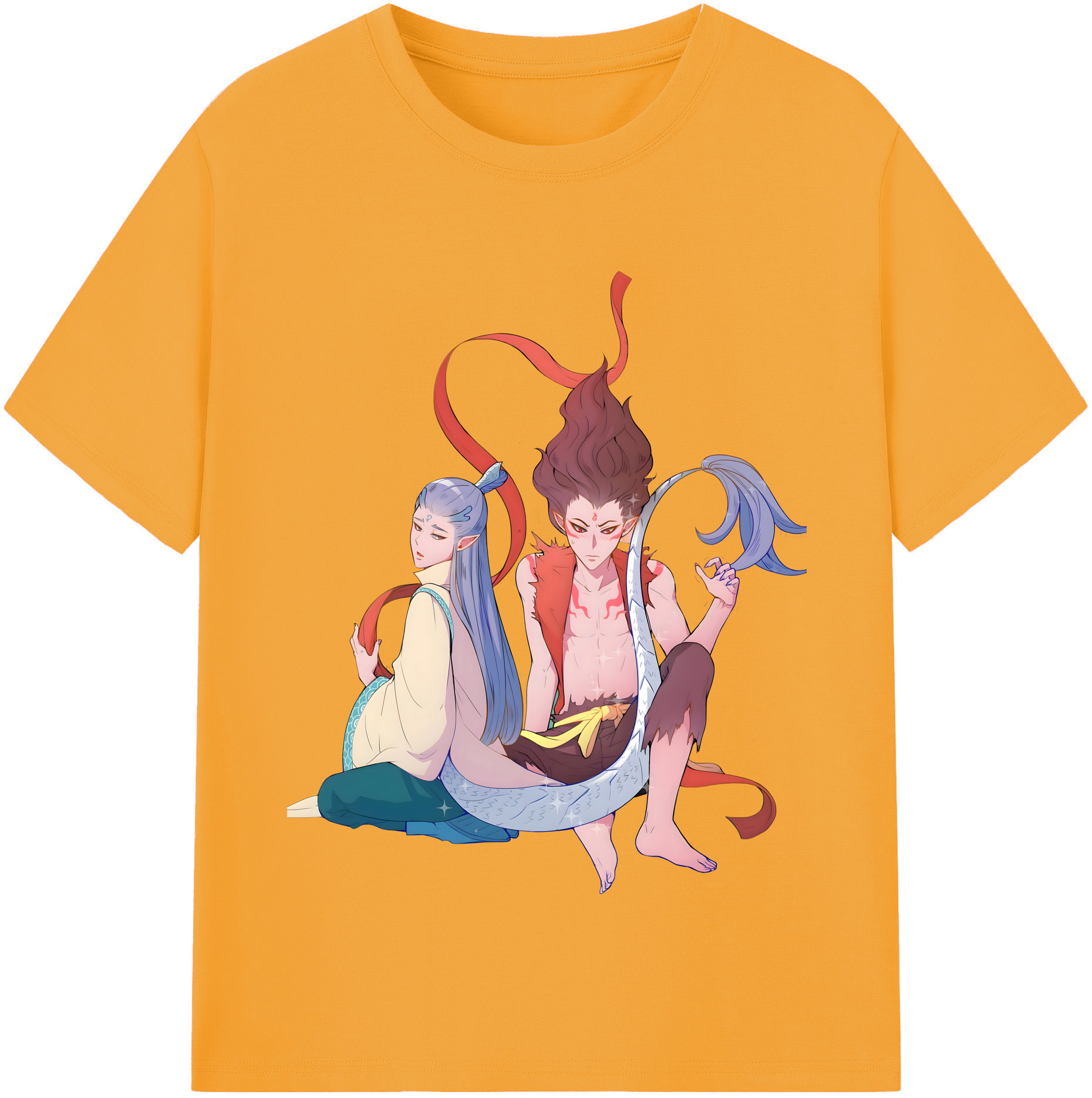 （画像用） Ne Zha 2 ナタ 魔童の大暴れ レディースカジュアルプリントTシャツ（綿100％）